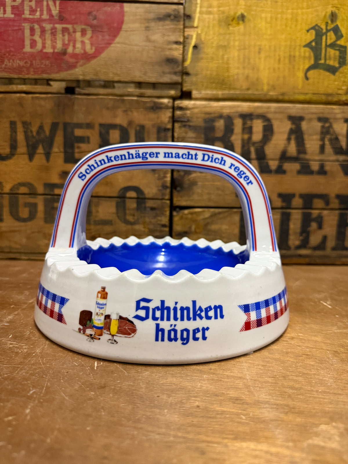 Vintage Schinkenhäger reclameasbak