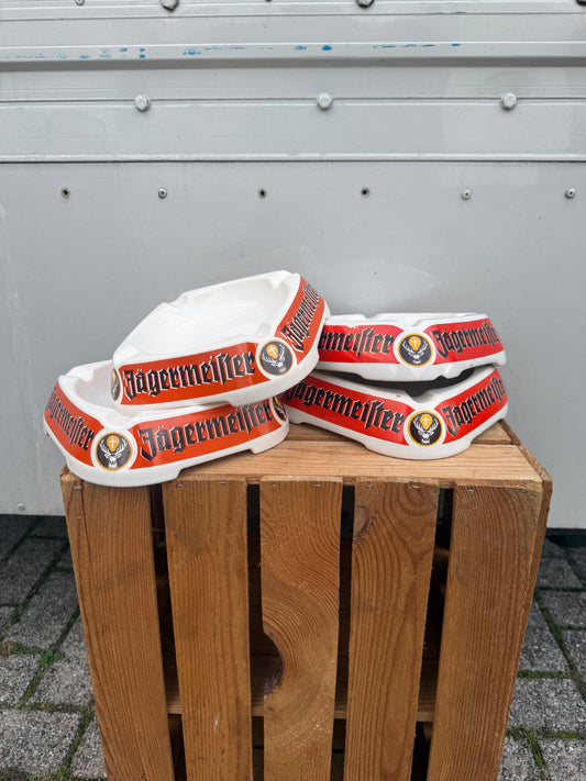 Jägermeister vierkante reclame asbak aardewerk