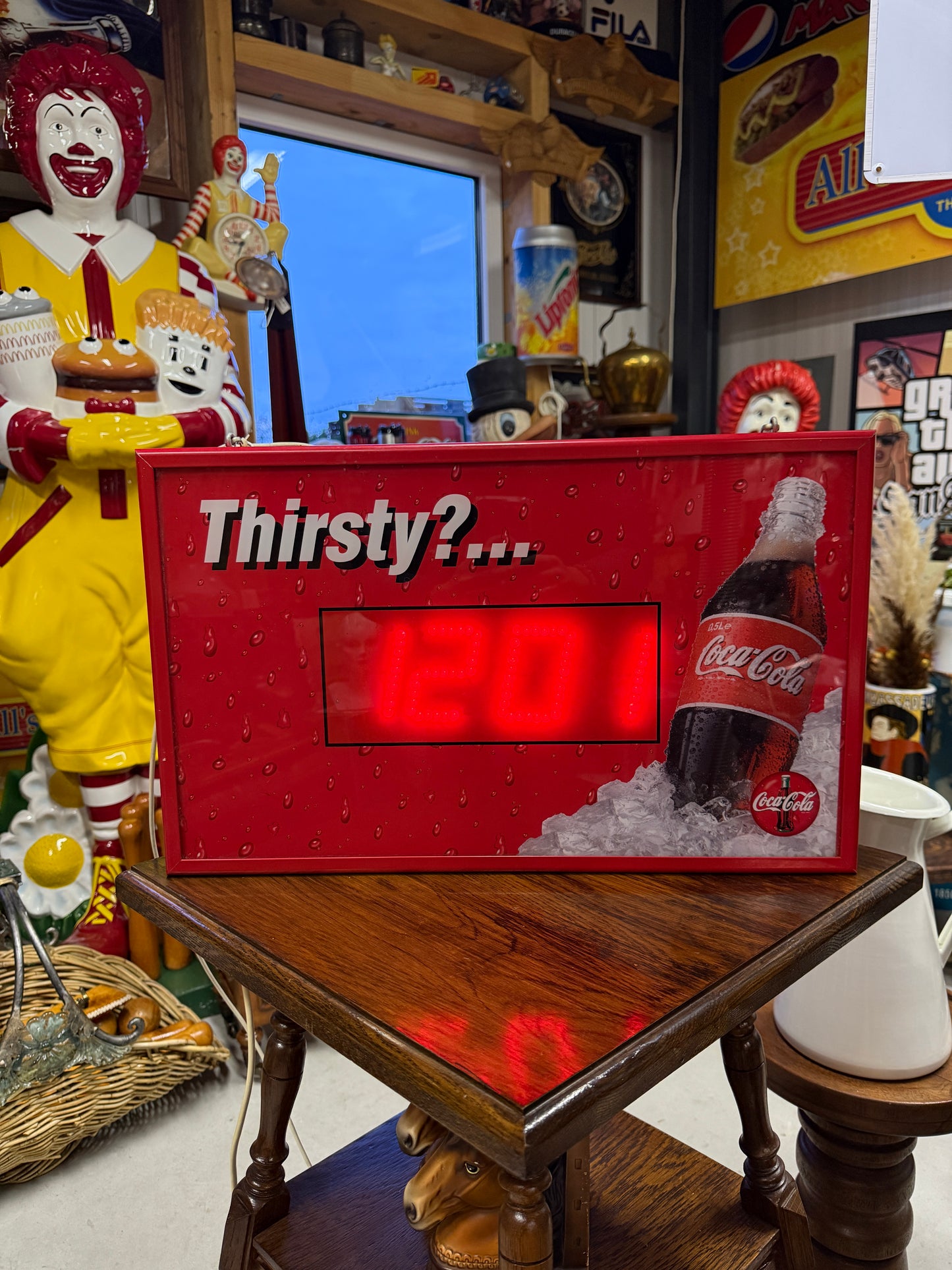 Vintage Coca Cola Digital Clock & Thermostat