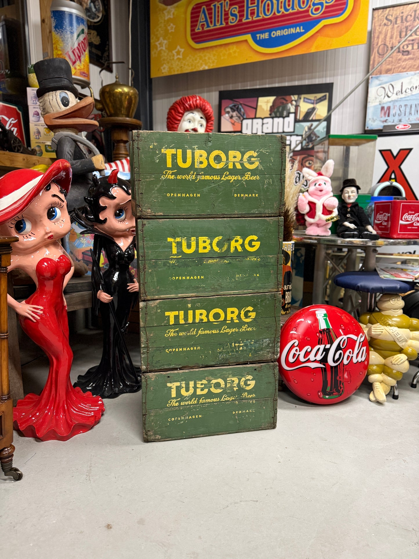 1 of 4 Vintage Tuborg Beer Crate (No Bottles Included)