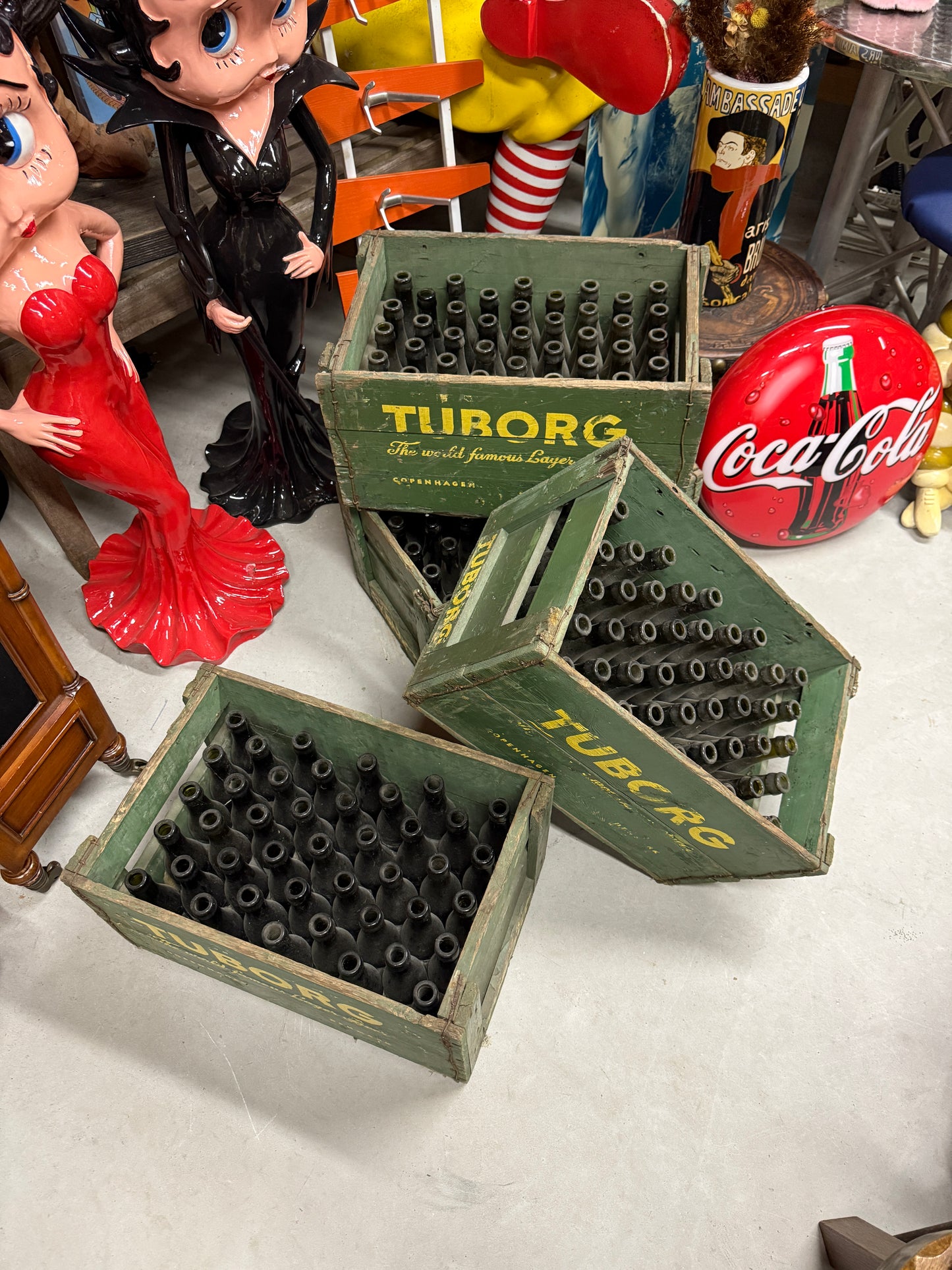 1 of 4 Vintage Tuborg Beer Crate (No Bottles Included)