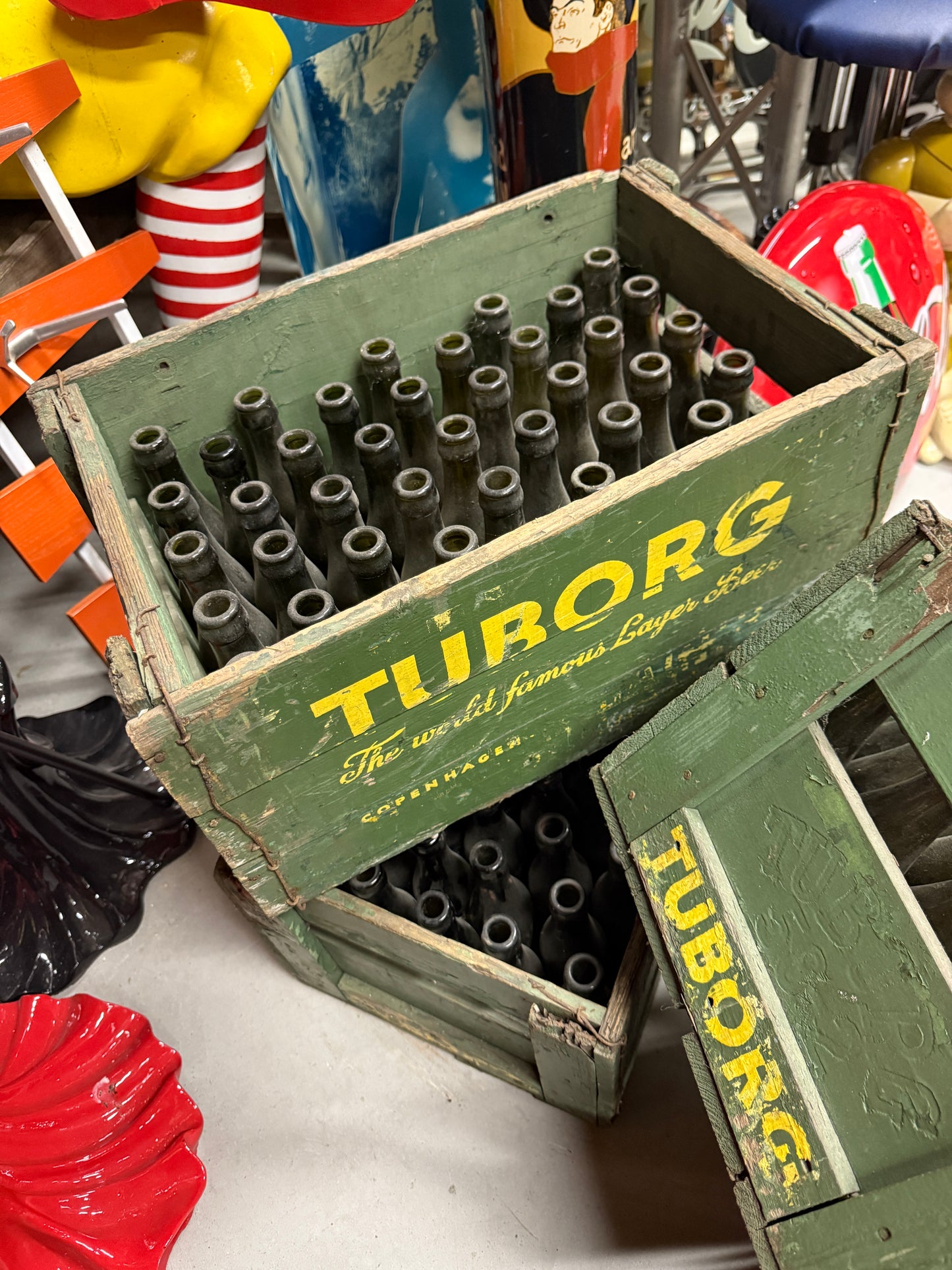 1 of 4 Vintage Tuborg Beer Crate (No Bottles Included)