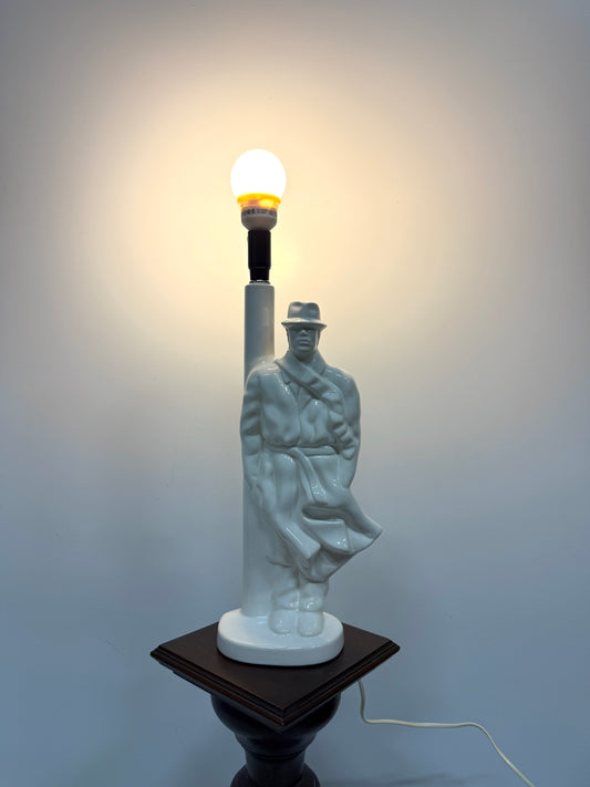 Vintage Ceramic Detective Lamp