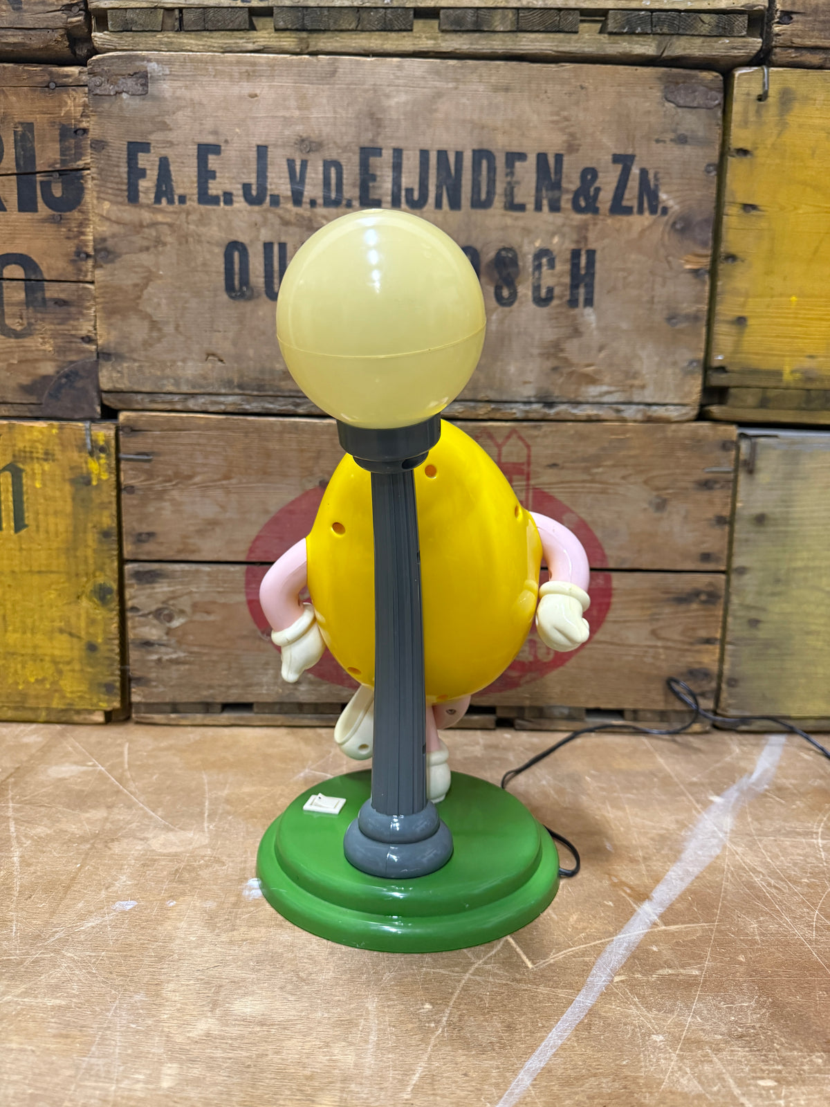 Vintage M&M's Yellow tafellamp 1999
