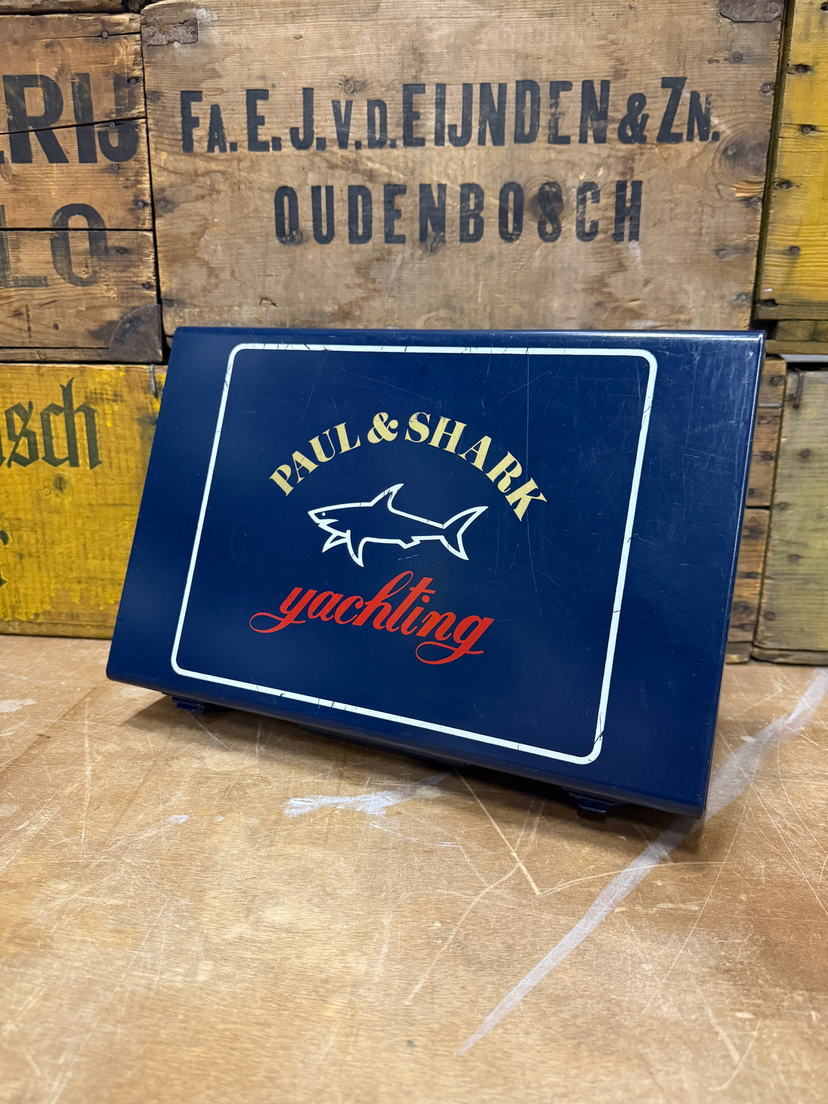 Vintage Paul & Shark Yachting metalen koffertje