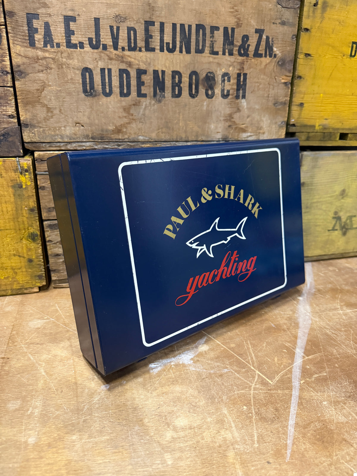 Vintage Paul & Shark Yachting metalen koffertje