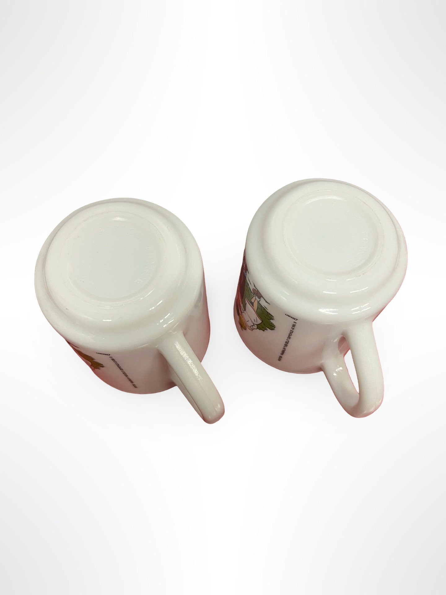 2 Suske & Wiske Mugs, Vintage Arcopal France 1995, Opal Glass Coffee Tea Milk Cups, Belgian Comic Collectible Drinkware, Gift Idea