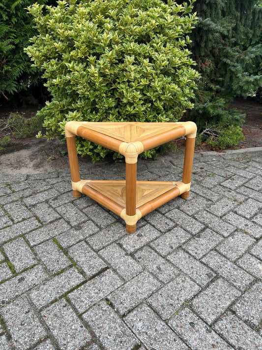 Vintage Bamboo Corner Table