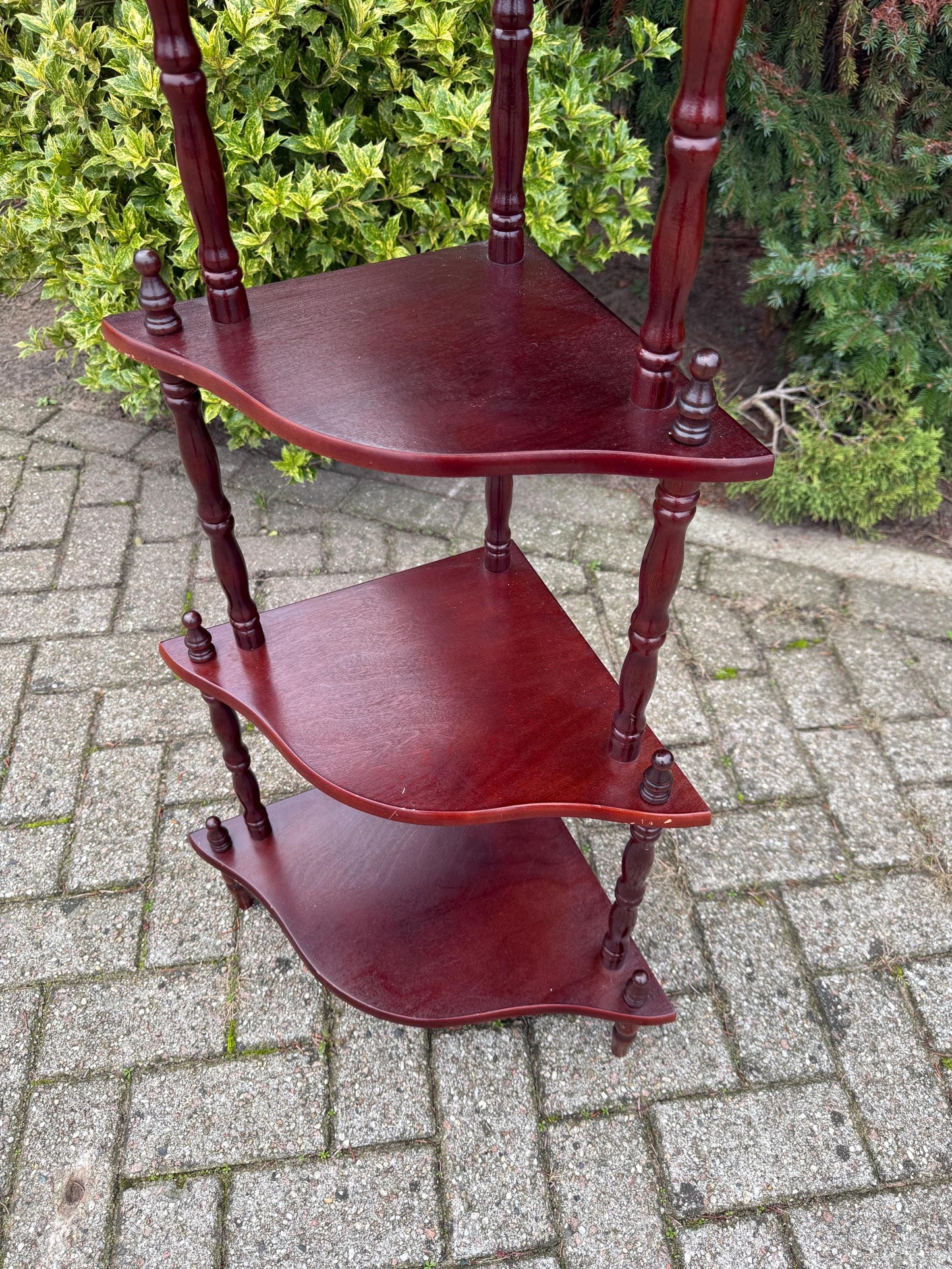 5-Tier Wooden Corner Table Etagere
