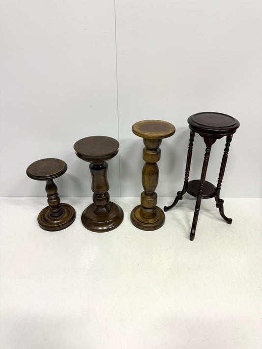 Vintage Wooden Plant & Side Tables