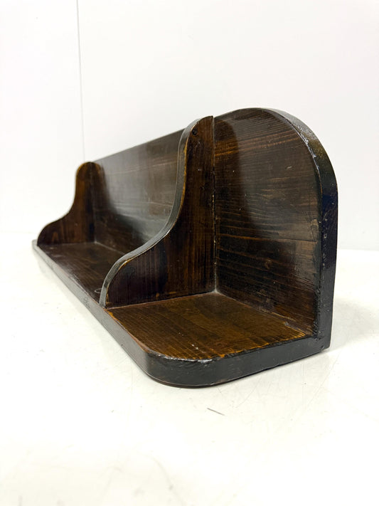 Rustic Solid Wood Wall Shelf, Handmade Floating Shelf, Reclaimed Farmhouse Organizer for Entryway or Living Room