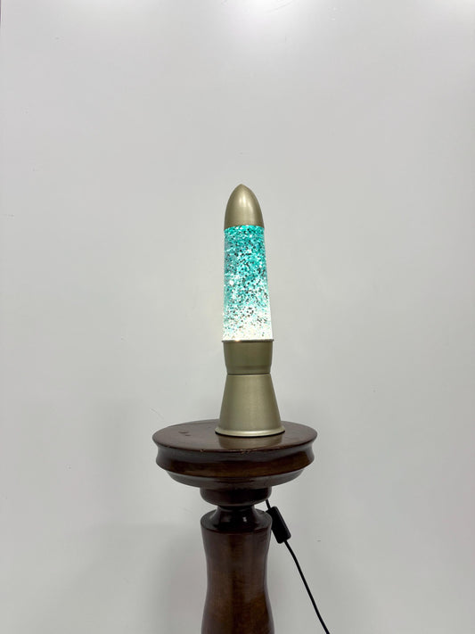 Vintage Lava Glitter Lamp Blue