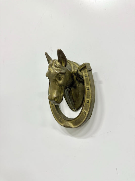 Vintage Brass Horse Head Door Knocker
