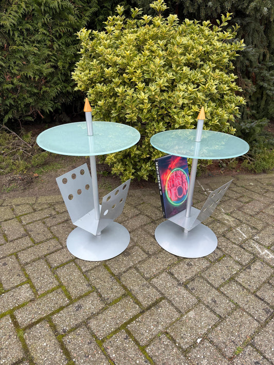 Postmodern Glass Side Table