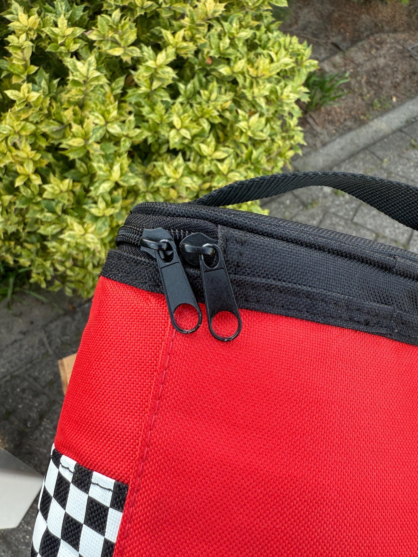 Ferrari Helix Small Carrying Bag Chequered Flag Pattern F1-Inspired Travel Pouch Scuderia Ferrari Official Licensed Gift for Motorsport Fans