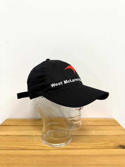 Vintage McLaren Mercedes F1 Cap, West Racing Team Black Hat, Canon Sponsor, Formula 1 Collectible, Rare 2000s Motorsport Merchandise
