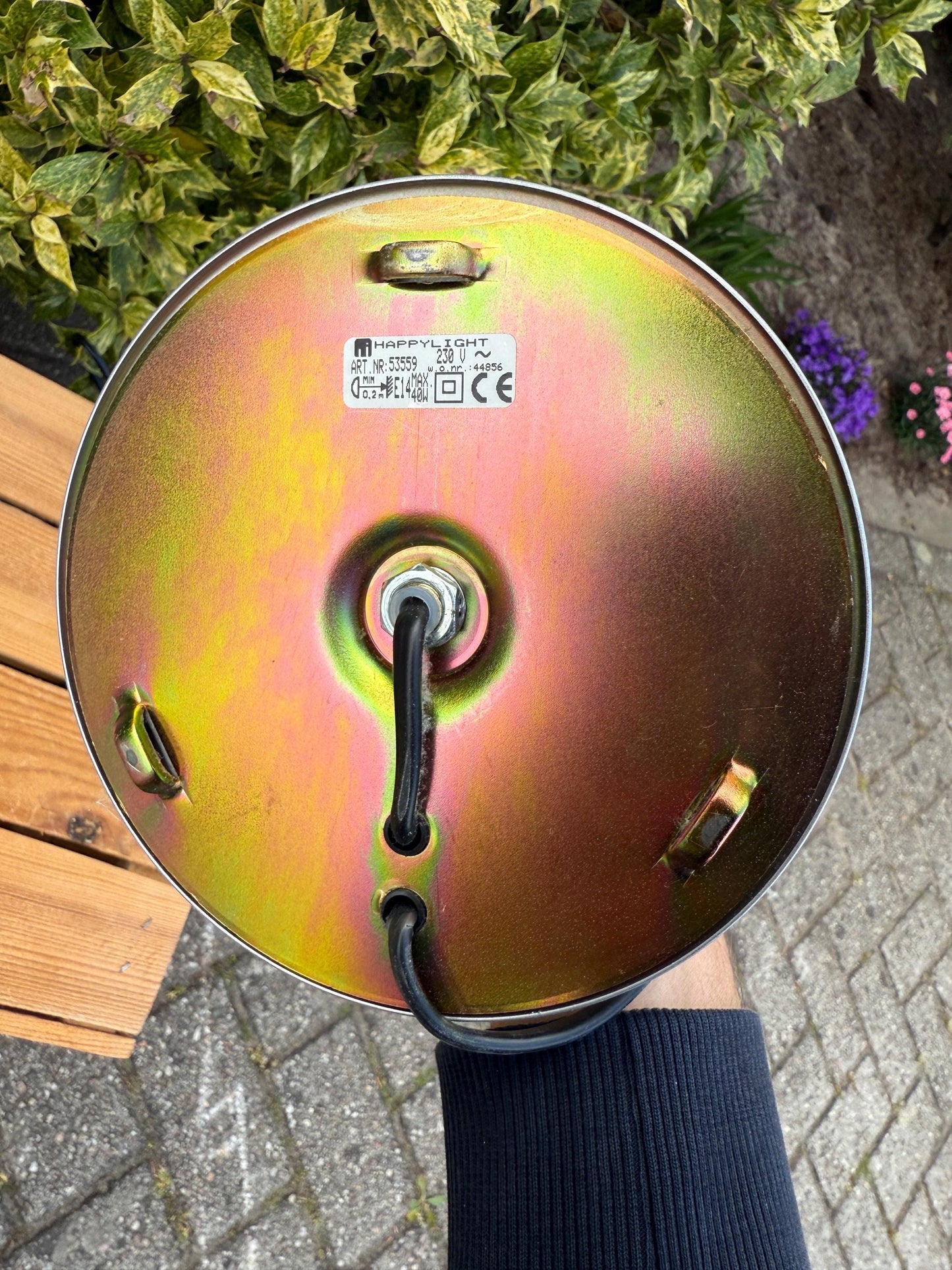 Set of 2 Vintage Table Lamps, Postmodern Design By Happy Light, Home Office Desk Lights, Yellow Glass Shades, Modern Minimal Interior