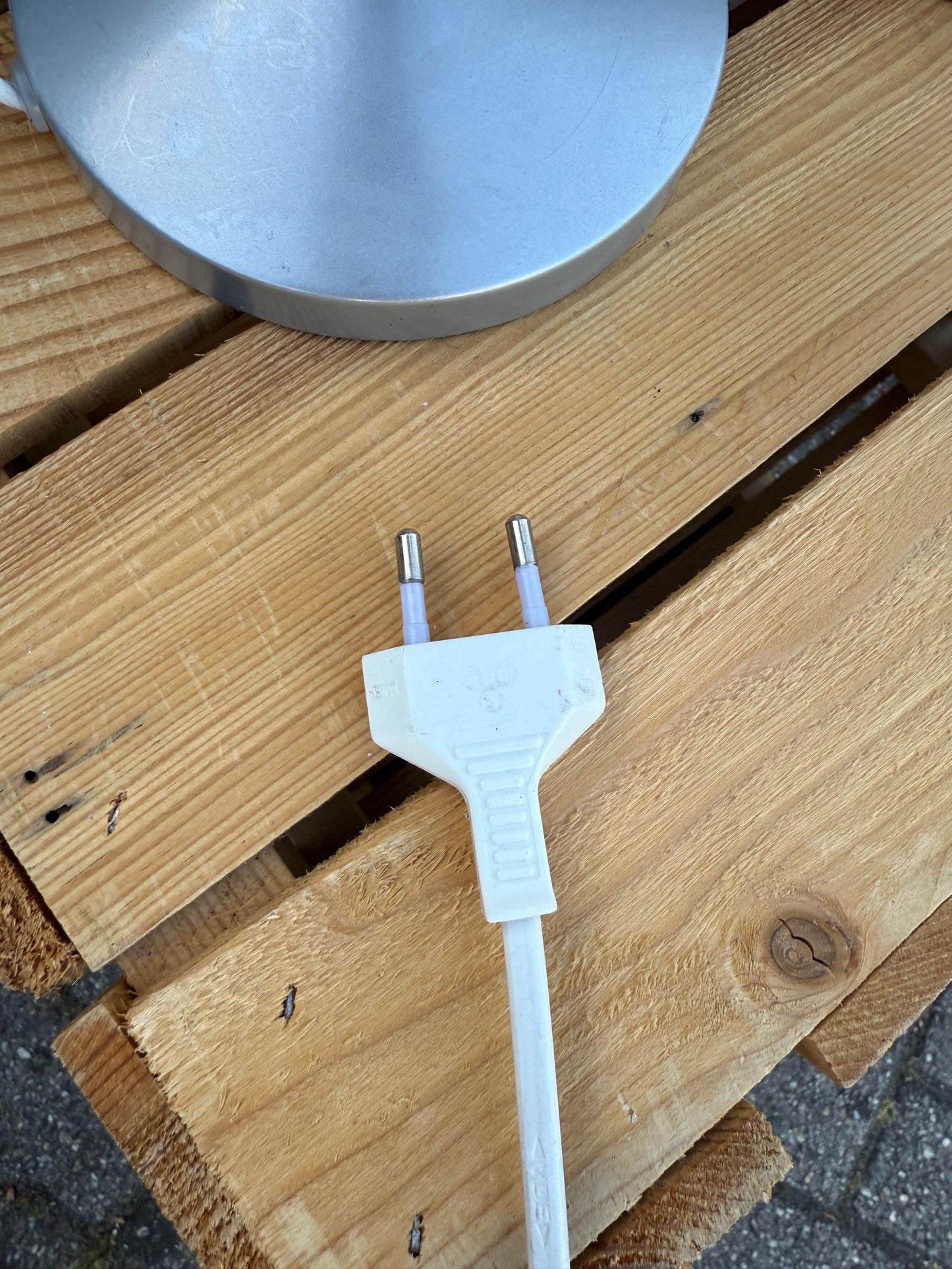 Vintage Ikea Table Lamp, Kryolit Glass Shade, Postmodern Design, Ice Cream Cone Shape, 1990s Lighting