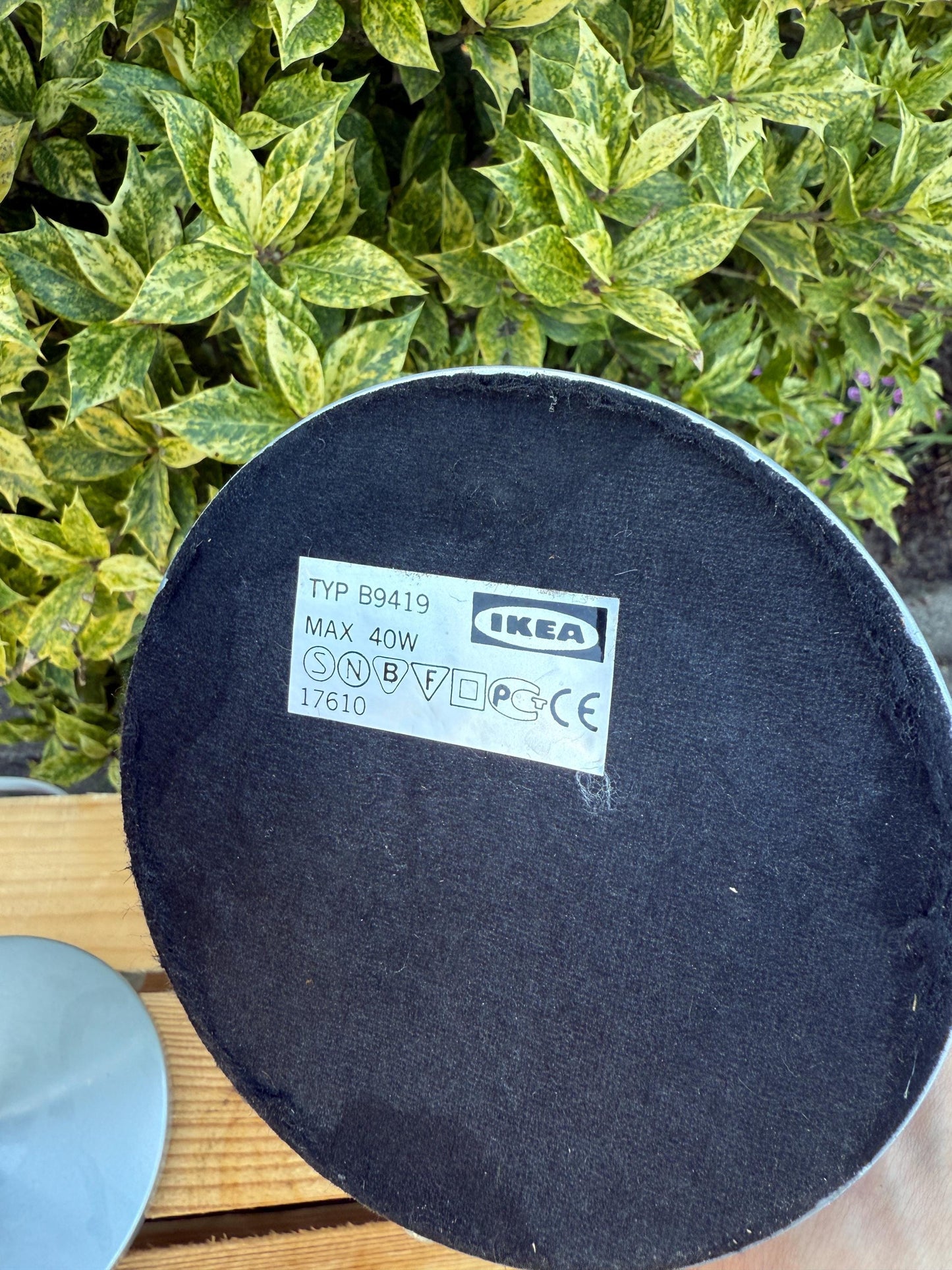 Vintage Ikea Table Lamp, Kryolit Glass Shade, Postmodern Design, Ice Cream Cone Shape, 1990s Lighting