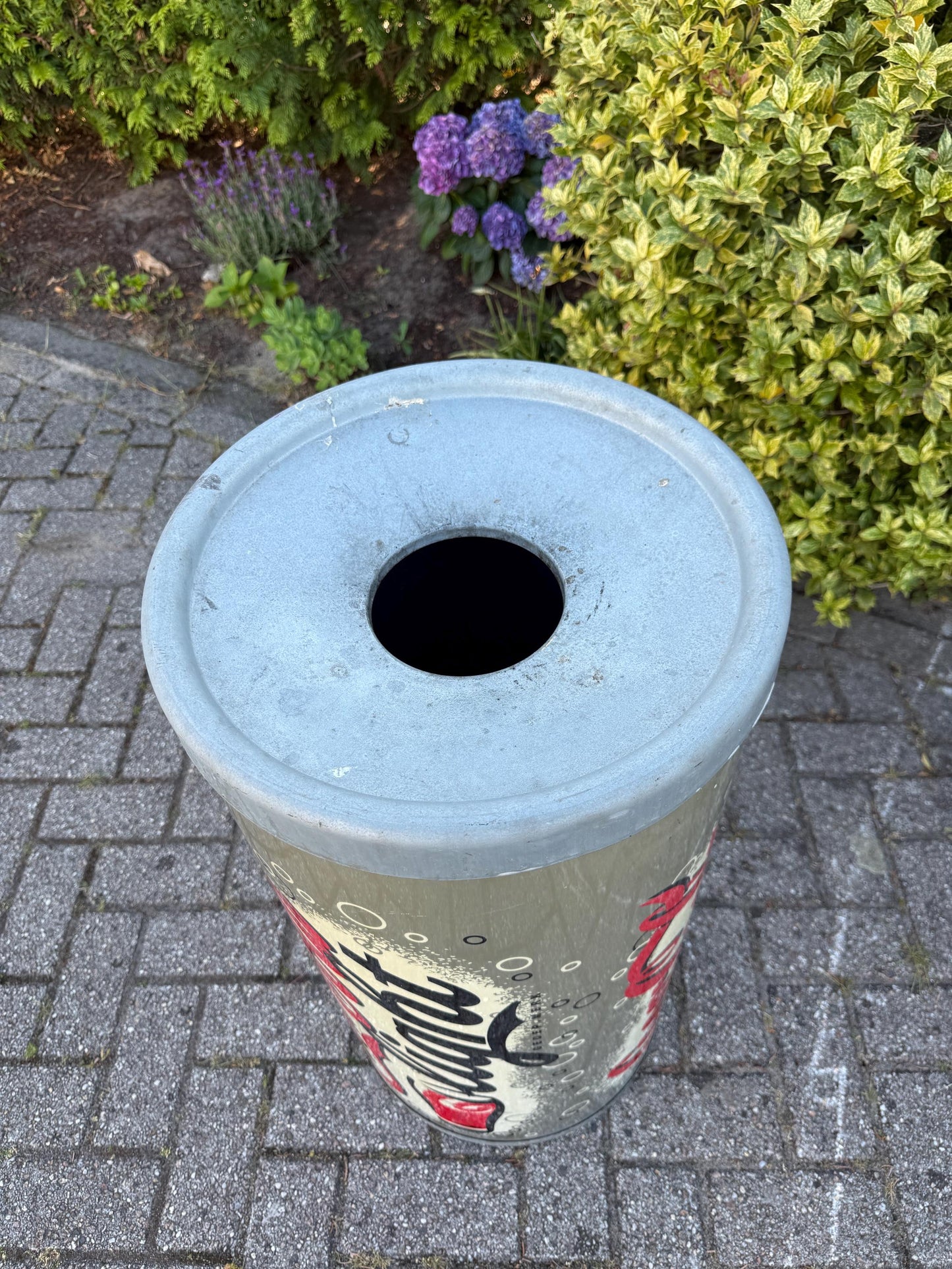 Vintage XXL Coca Cola Light Trash Can