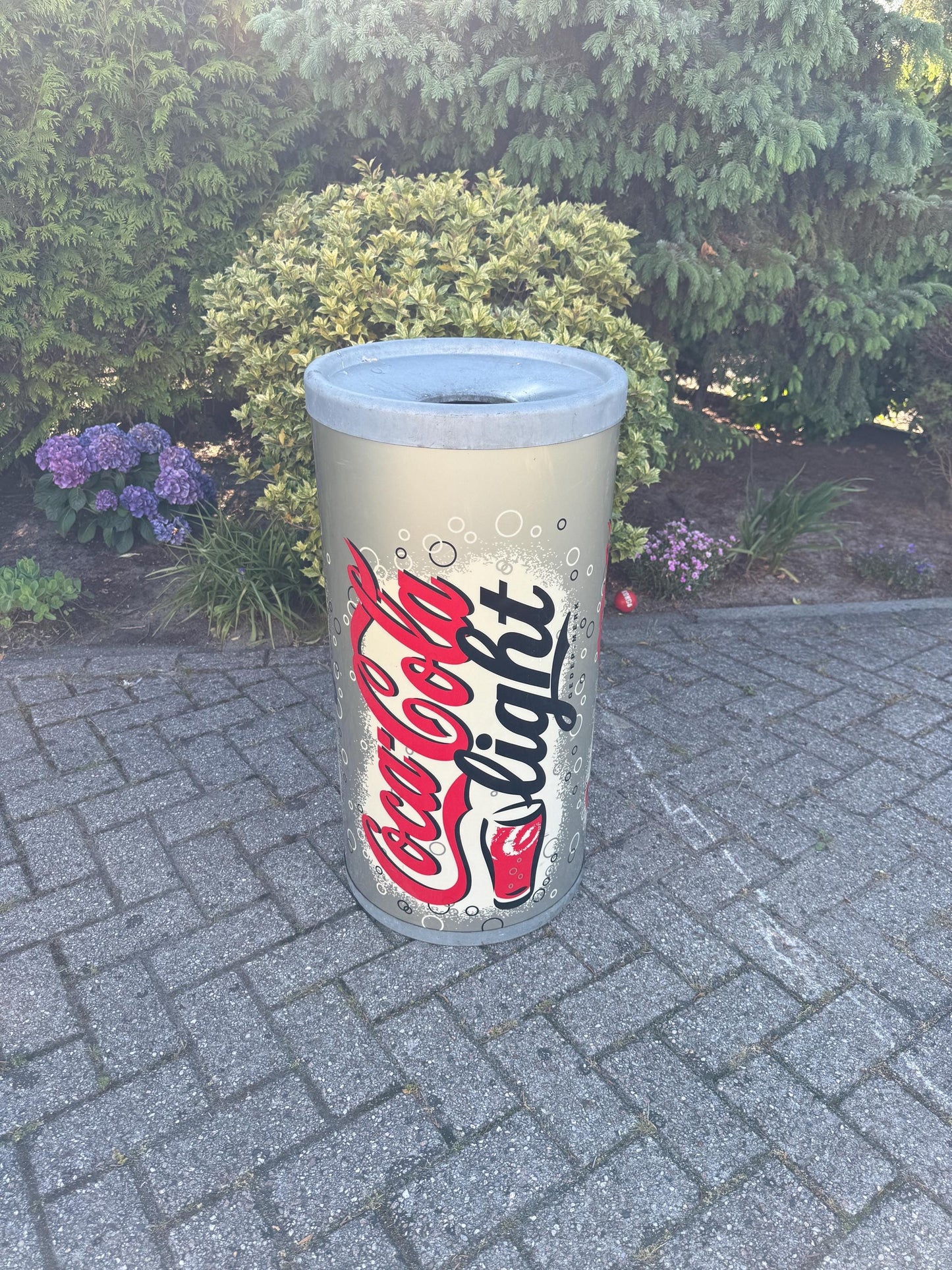 Vintage XXL Coca Cola Light Trash Can