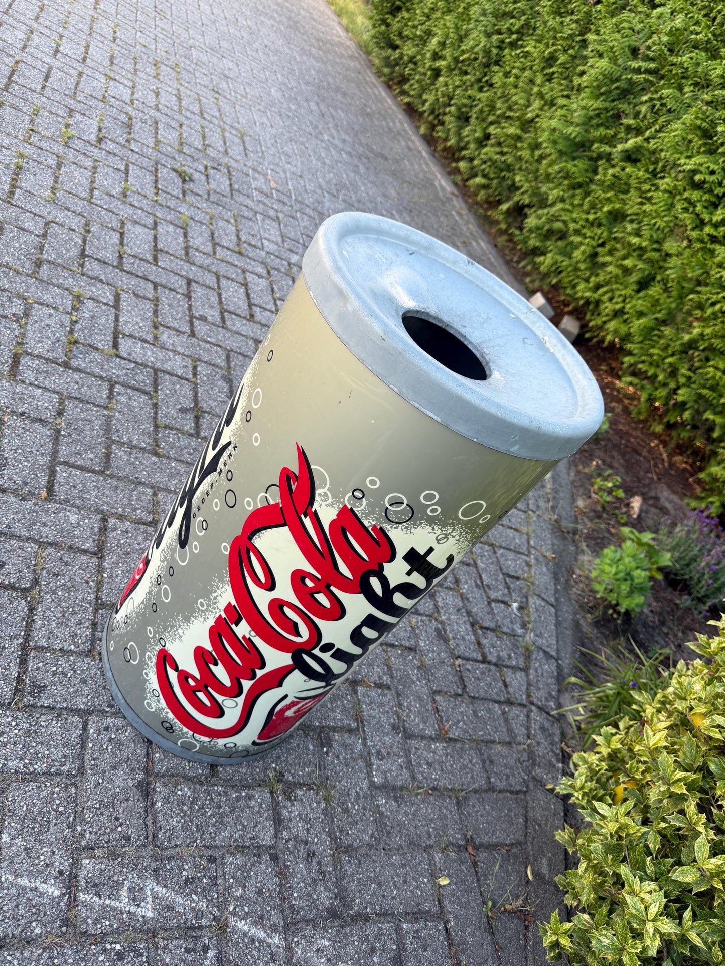 Vintage XXL Coca Cola Light Trash Can