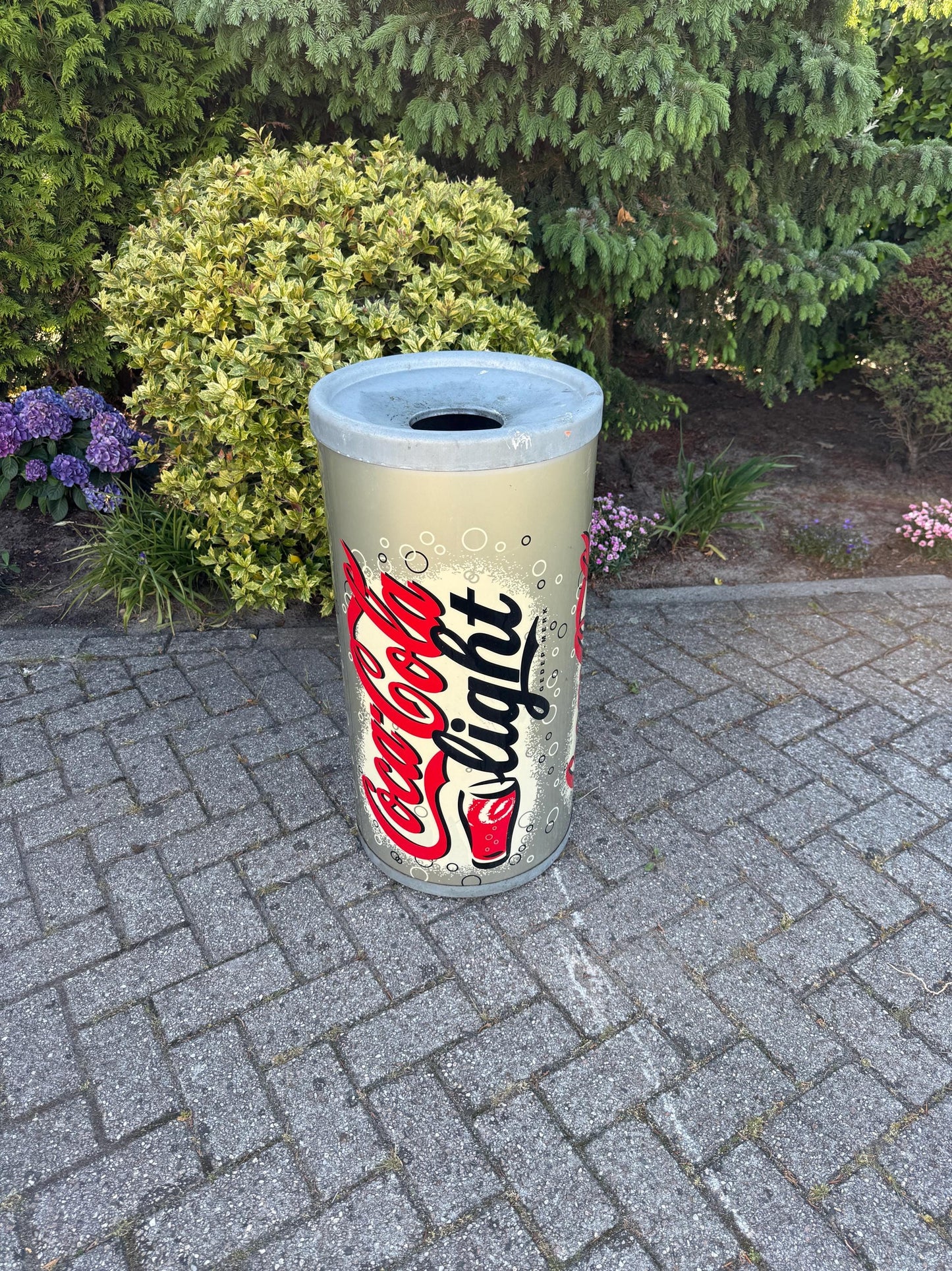 Vintage XXL Coca Cola Light Trash Can