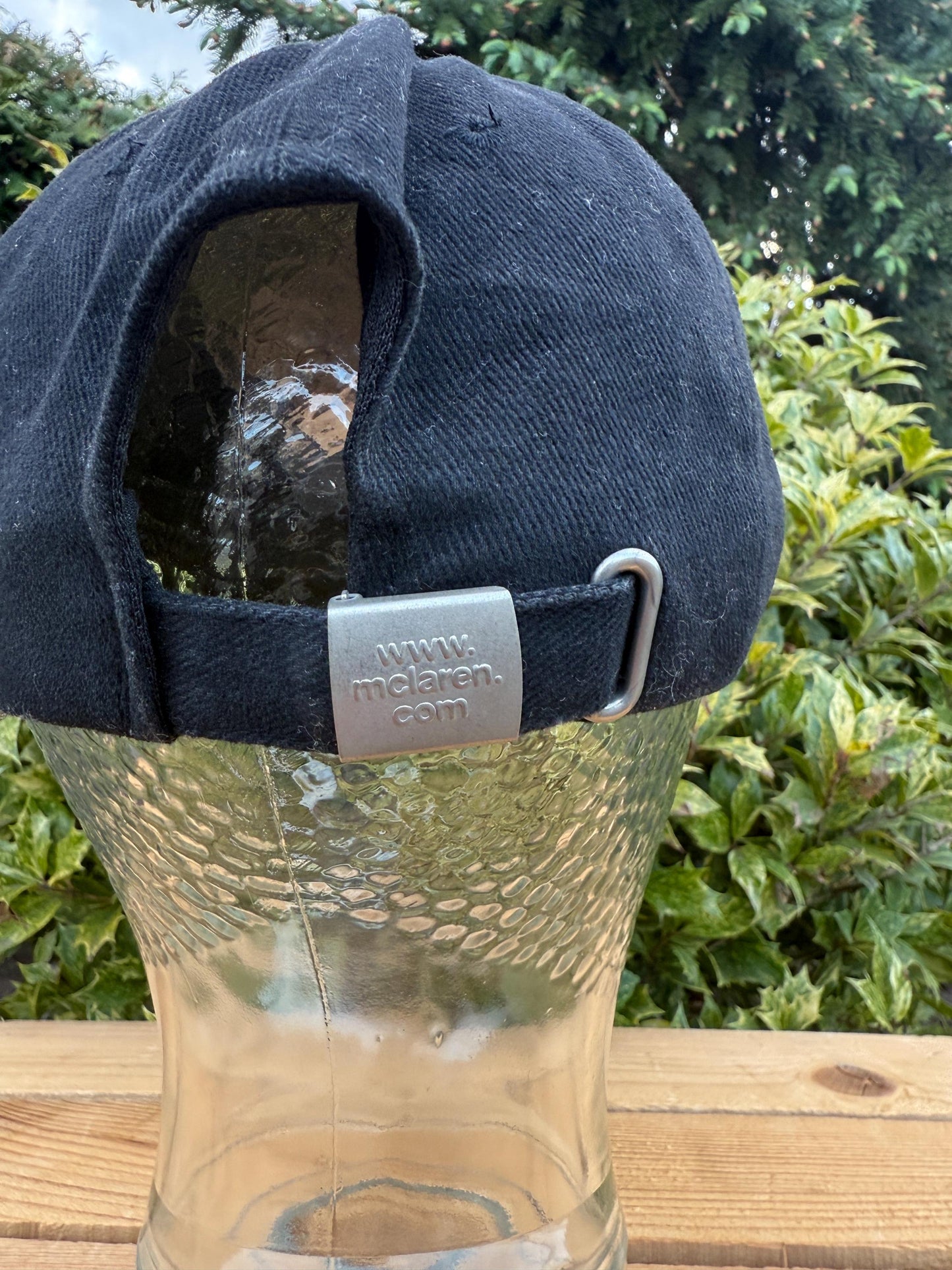 Vintage McLaren Mercedes F1  Cap, Black Racing Hat with West Sponsor & Car, Formula 1 Team Gear, Adjustable Fit