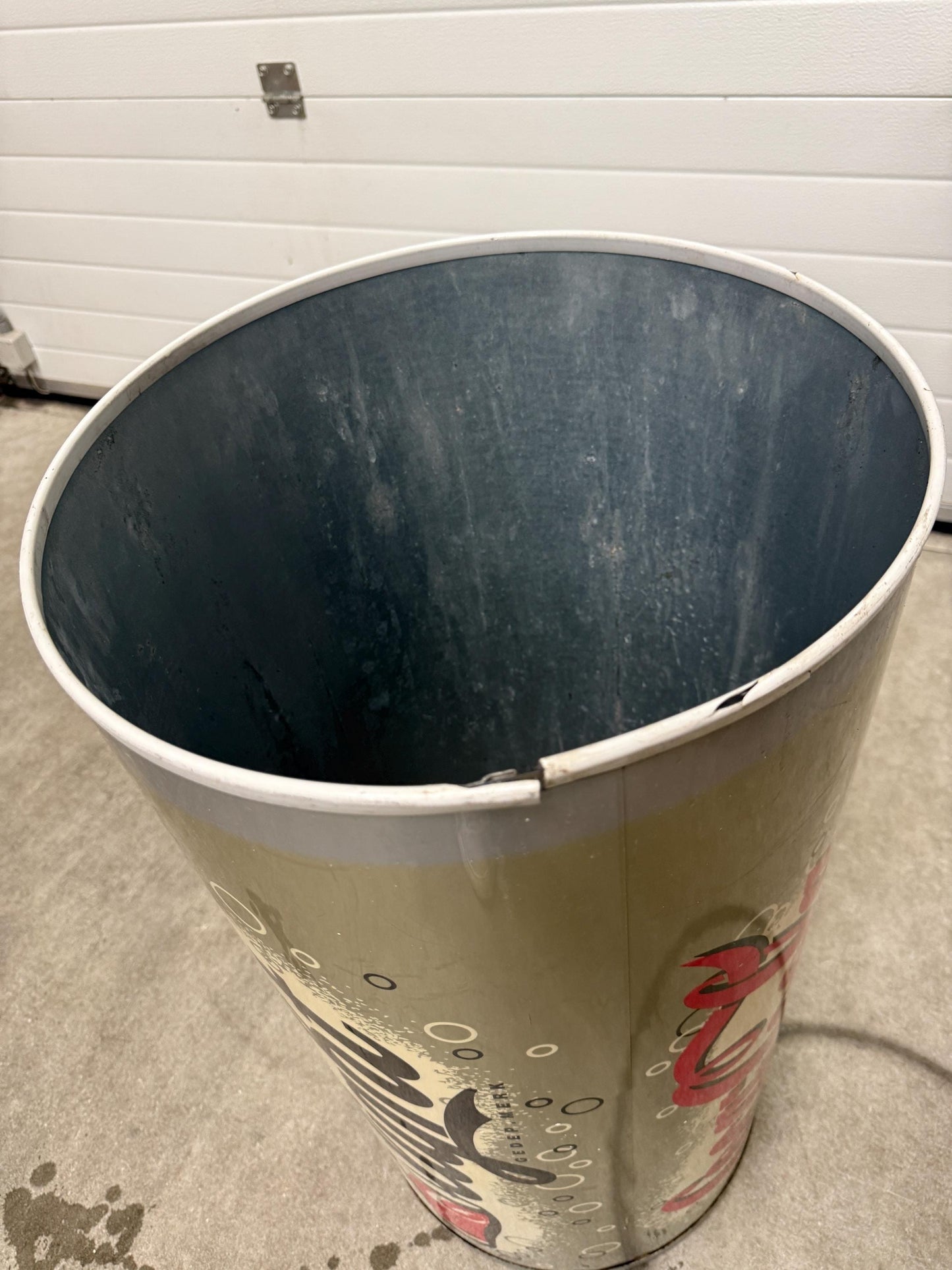 Vintage XXL Coca Cola Light Trash Can