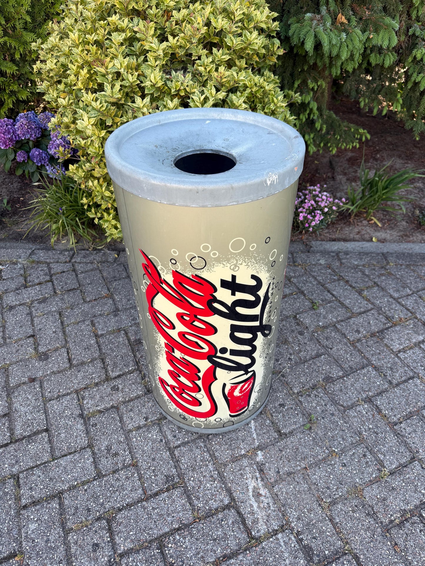 Vintage XXL Coca Cola Light Trash Can