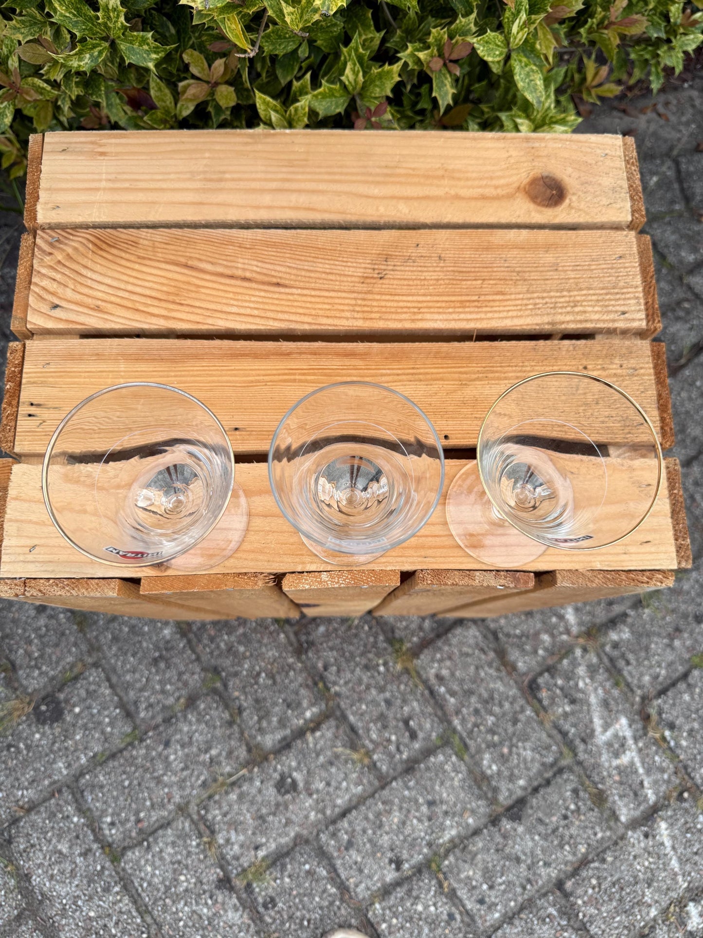 1 of 3 Vintage Martini Glasses, Gold Rim Logo Bar Glasses, Cocktail Drinkware, Branded Advertising Stemware, Collectible Barware