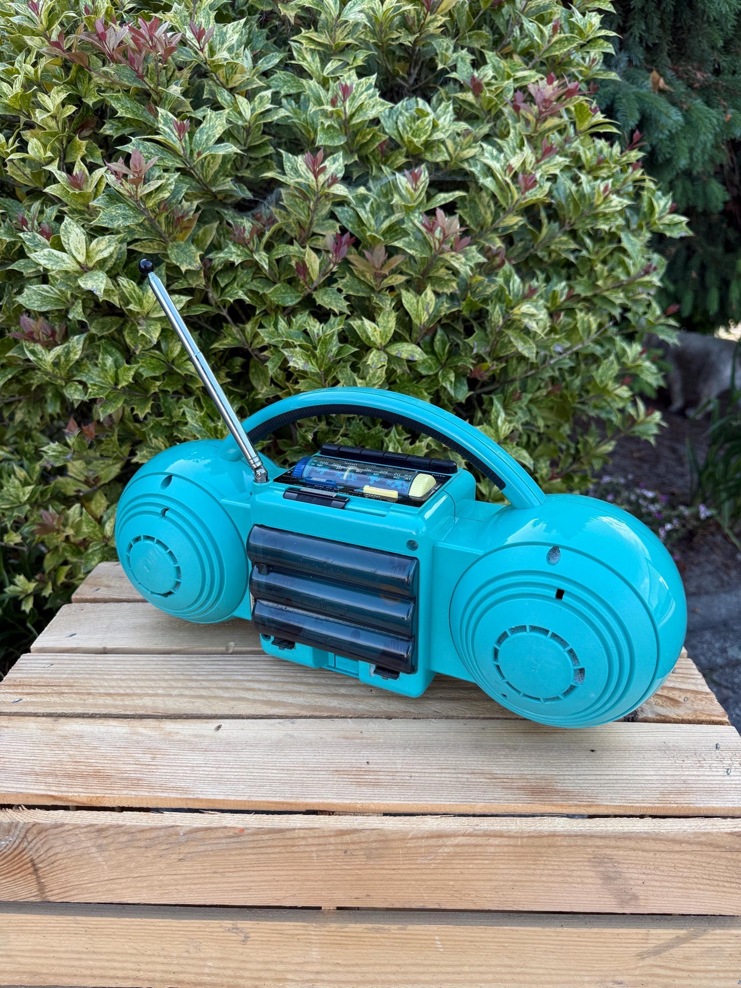 Vintage 1985 Philips Roller 2 Radio, Blue Mickey Mouse Portable AM FM Player, Retro Boombox, Cassette Untested, Disney Collectible
