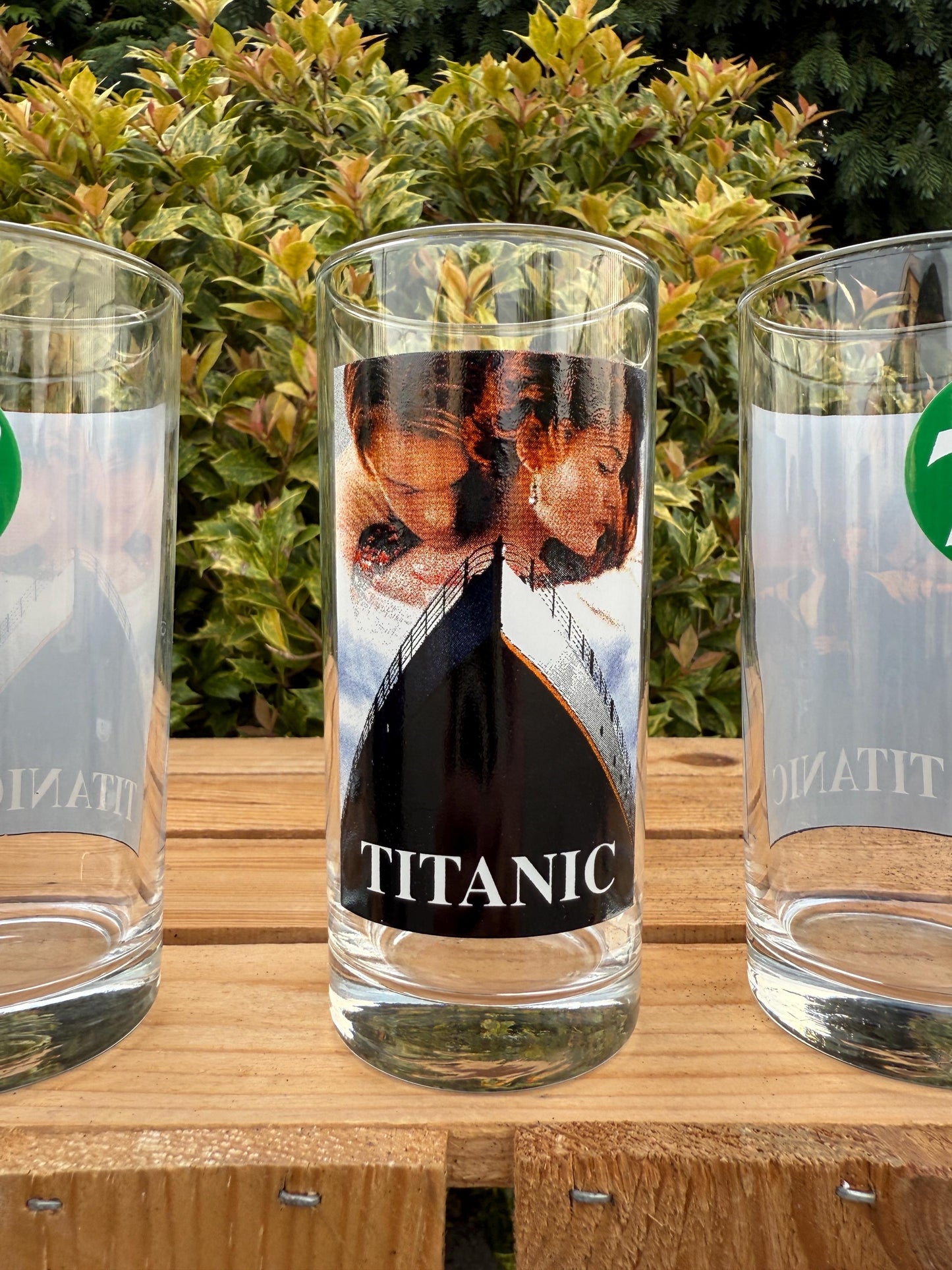 Vintage 7UP x Titanic Glasses Set of 4, Long Drink Tumblers, 1990s Movie Promo Collectible, Soda Advertising Glassware