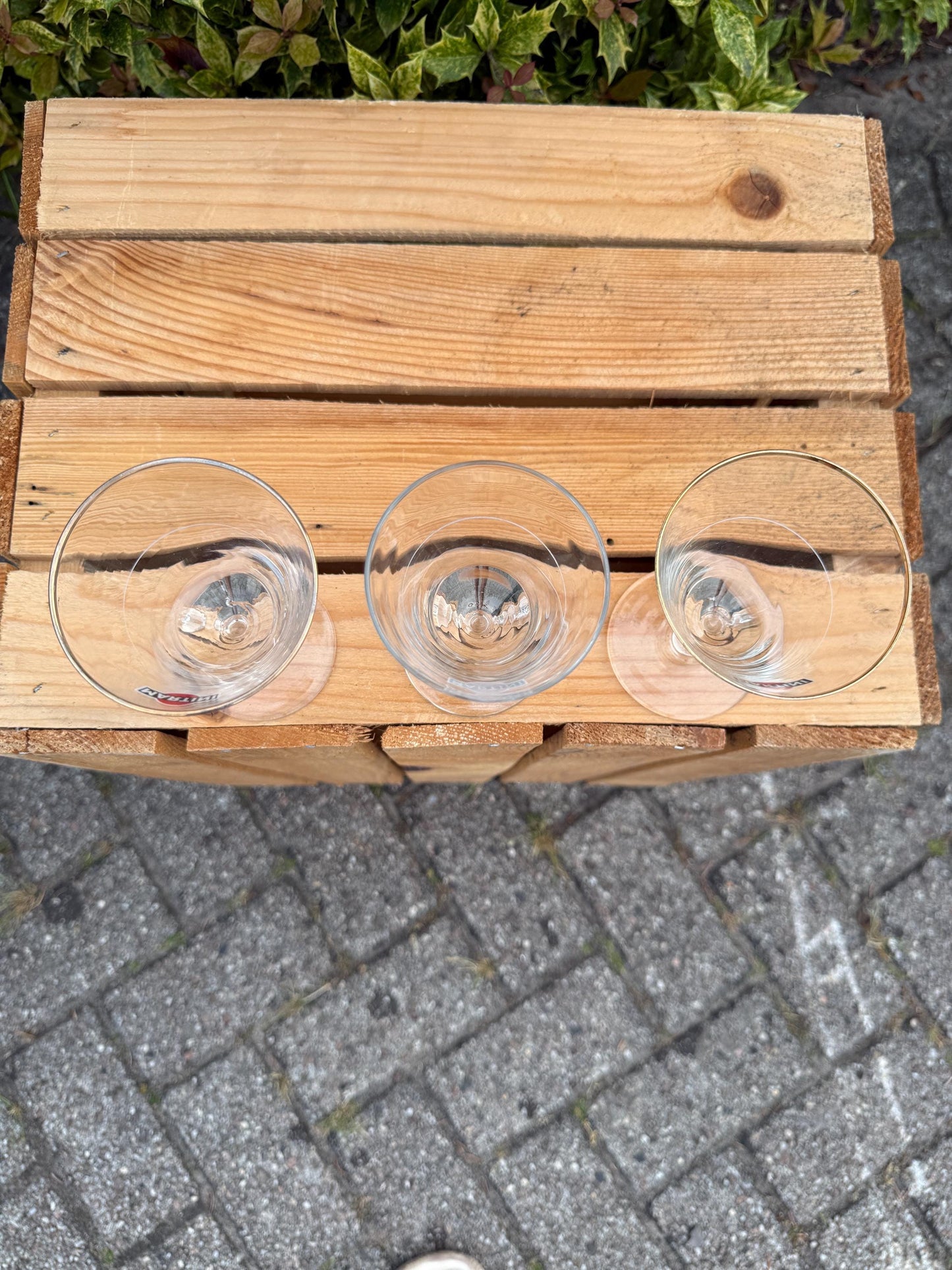 1 of 3 Vintage Martini Glasses, Gold Rim Logo Bar Glasses, Cocktail Drinkware, Branded Advertising Stemware, Collectible Barware