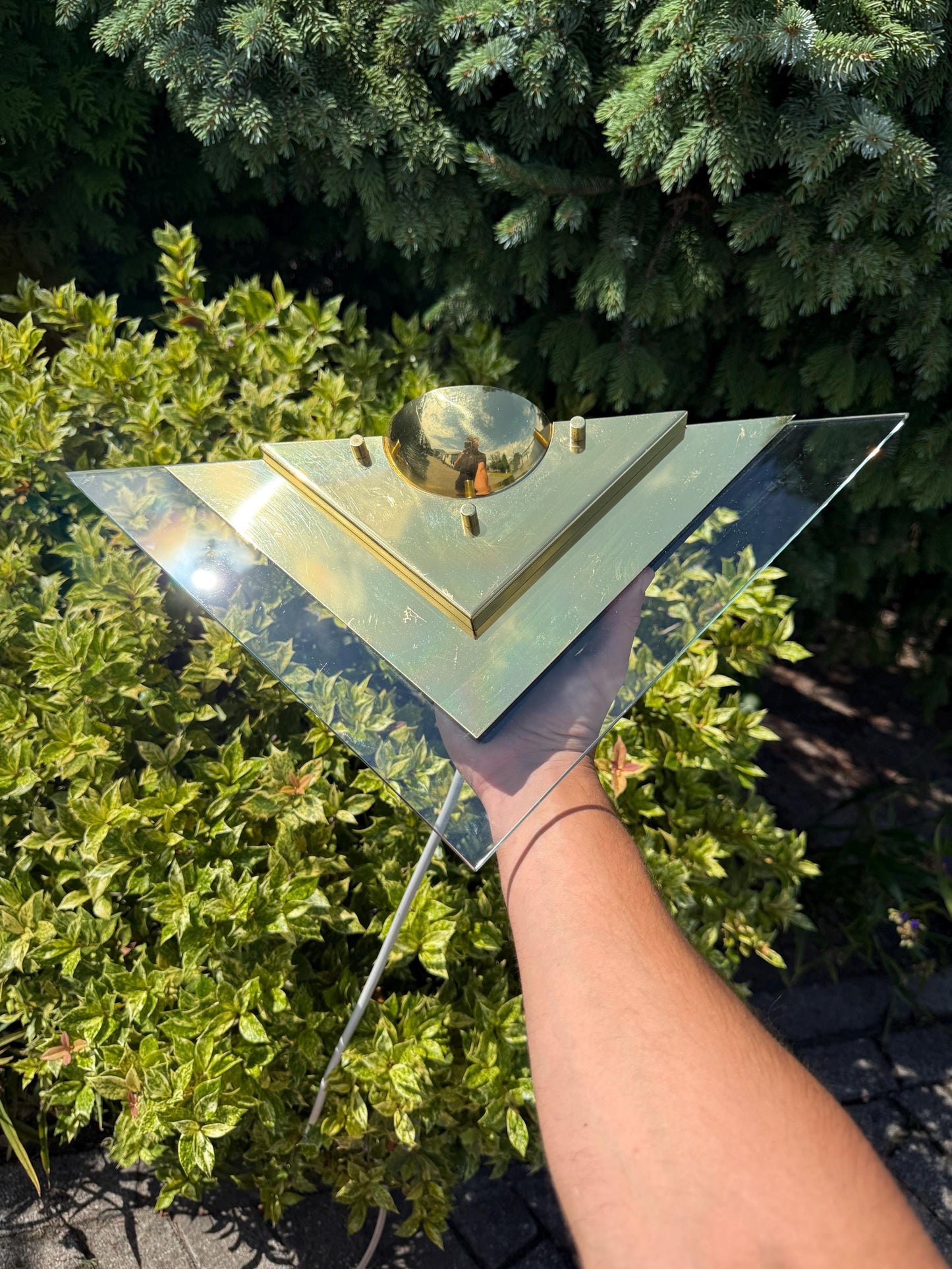 Vintage Gold Postmodern Wall Lamp