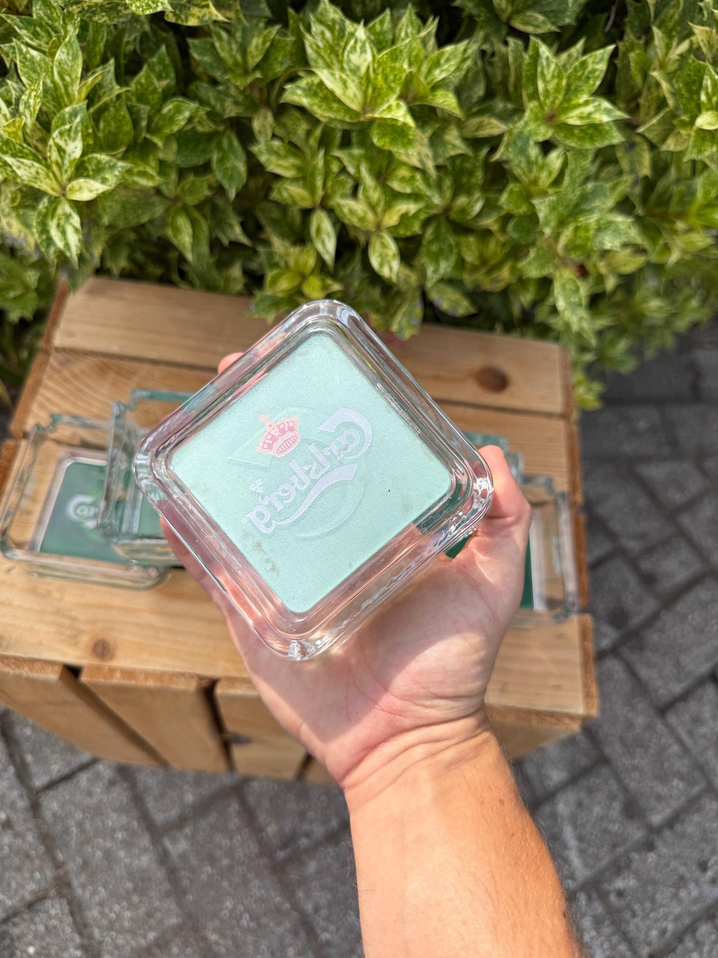 Vintage Carlsberg Glass Ashtray, Square Clear Glass Beer Advertising Collectible, Danish Brewery Barware, Retro Pub Smoking Accessory