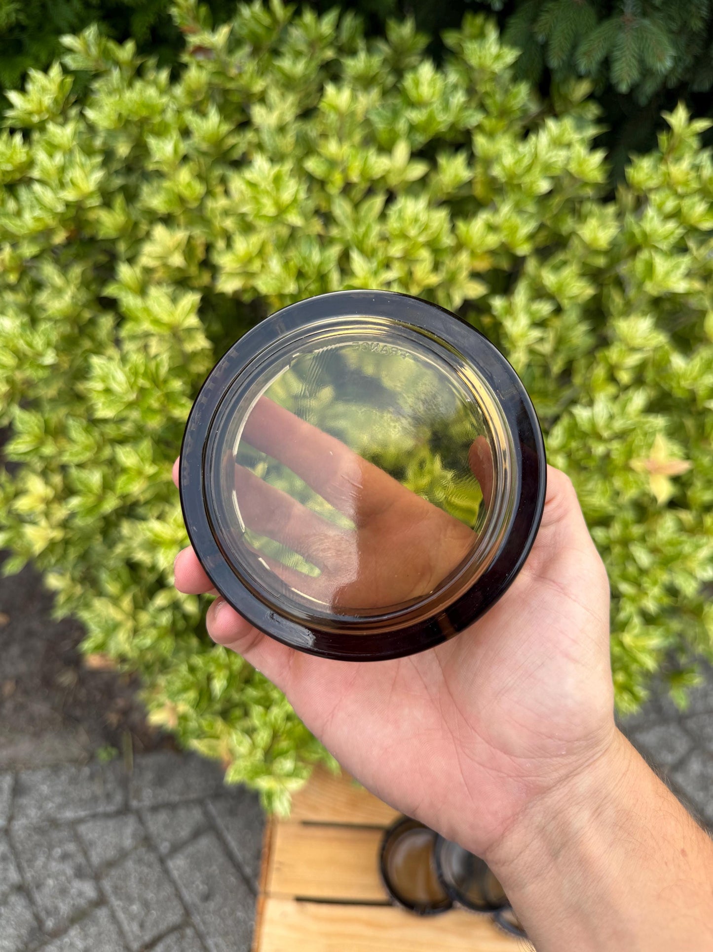 Vintage Brown Smoked Glass Ashtray, Martini Advertising Ashtray, Mid Century Modern Barware, Cocktail Lounge Glass Cigar Cigarette Tray