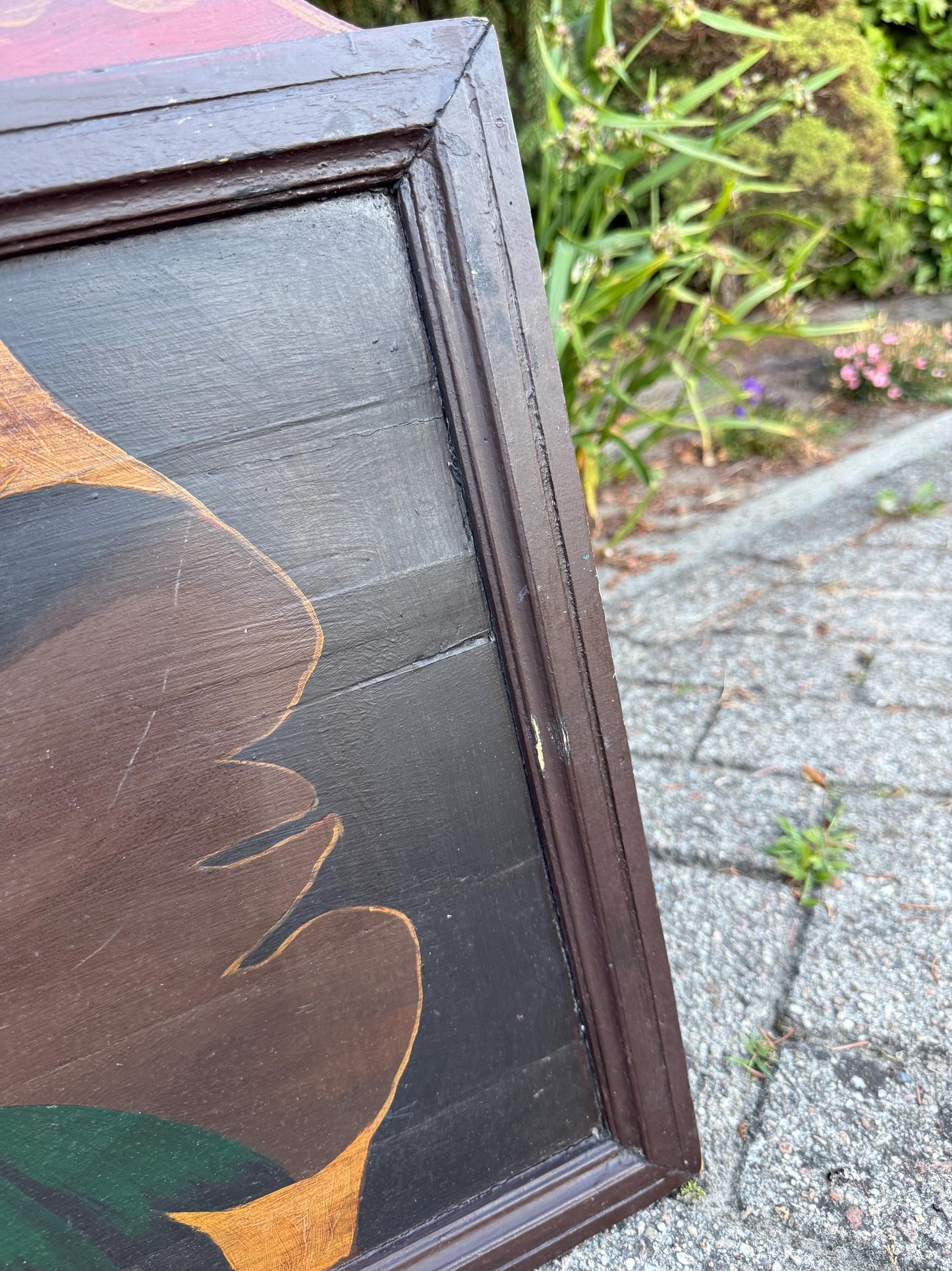 Vintage Laurel & Hardy Wooden Wall Plaque, Large Hand-Painted Sign, Classic Comedy Duo Collectible, Old Hollywood Wall Art