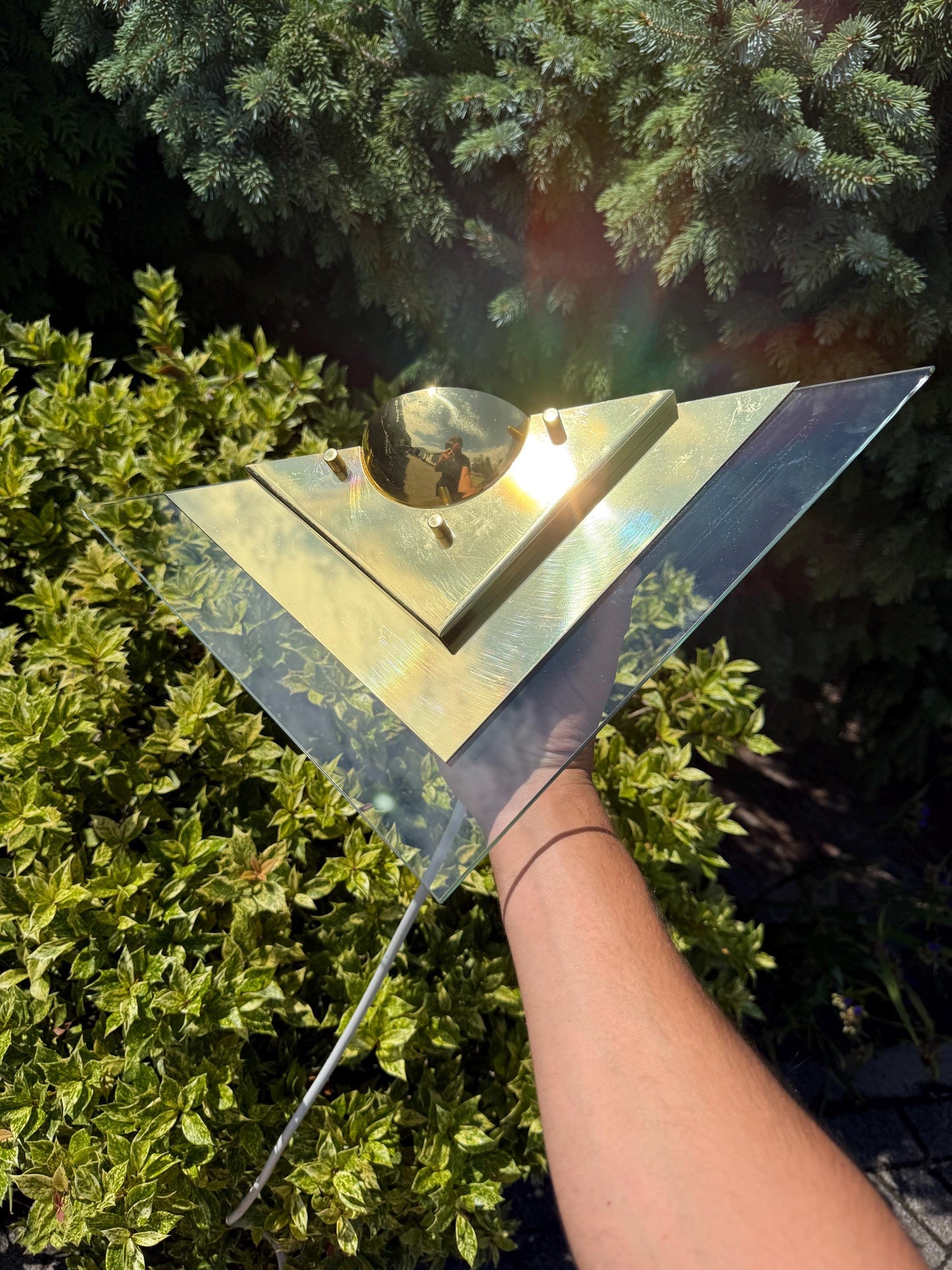 Vintage Gold Postmodern Wall Lamp