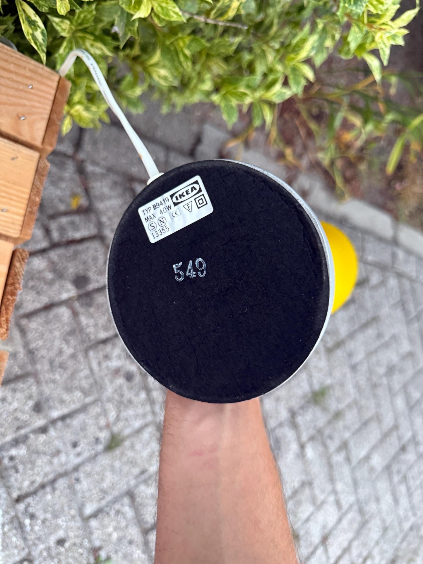 Vintage Ikea Table Lamp, Kryolit Glass Shade Light, Sundae Ice Cream Cone Shape, Postmodern Design Lighting, 1980s Ikea Lamp