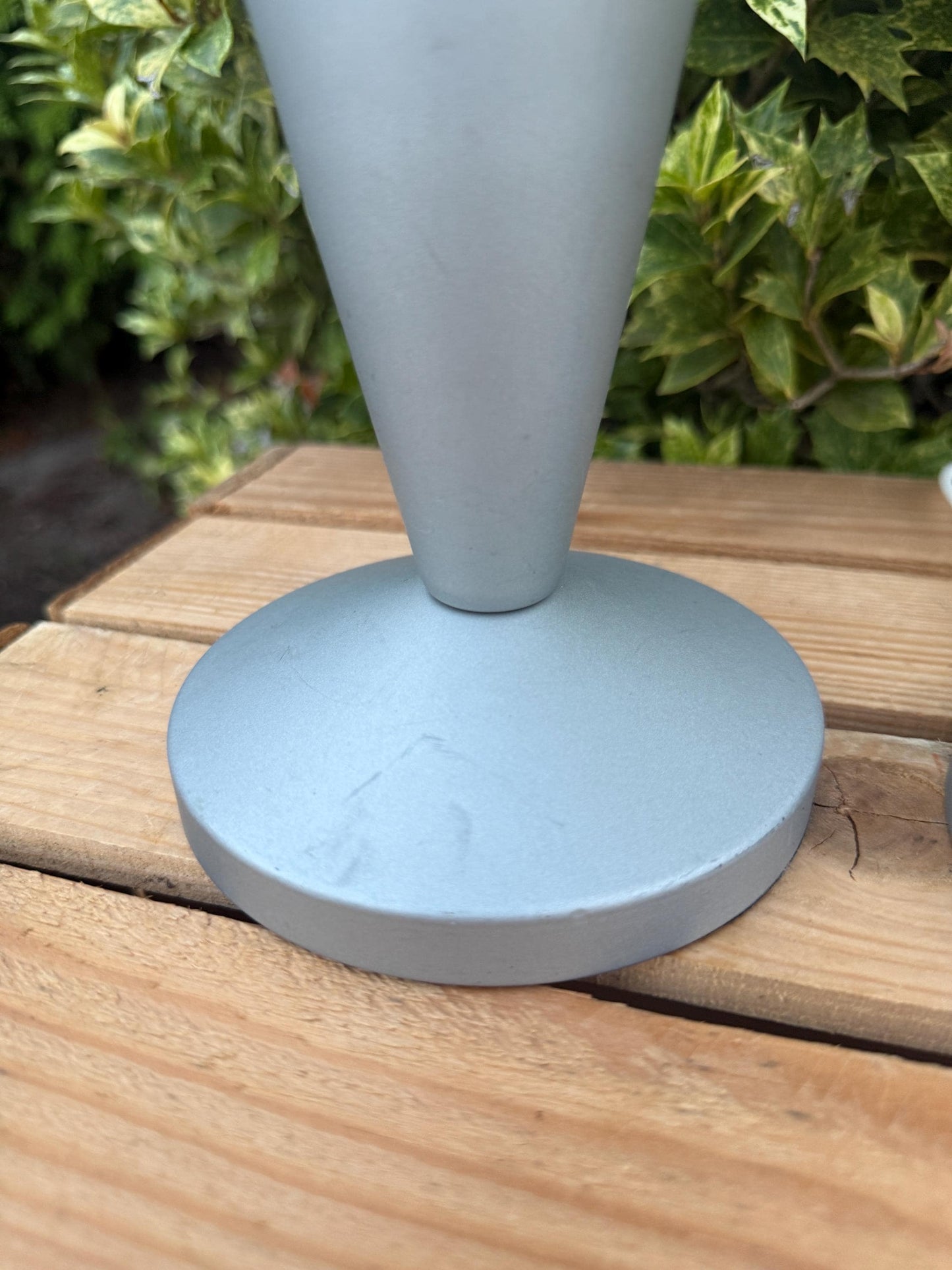 Vintage Ikea Table Lamp, Kryolit Glass Shade Light, Sundae Ice Cream Cone Shape, Postmodern Design Lighting, 1980s Ikea Lamp