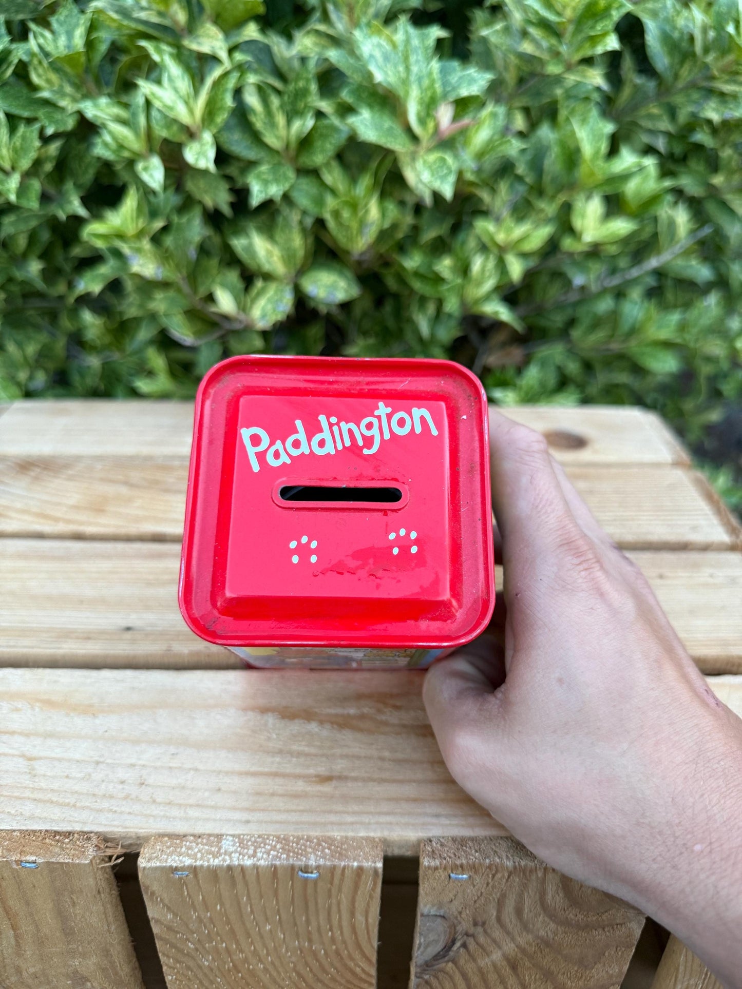 Vintage Paddington Bear Money Bank 1999, Metal Coin Bank, Childrens Savings Box, Collectible Paddington Bear Figurine Bank, British Toy