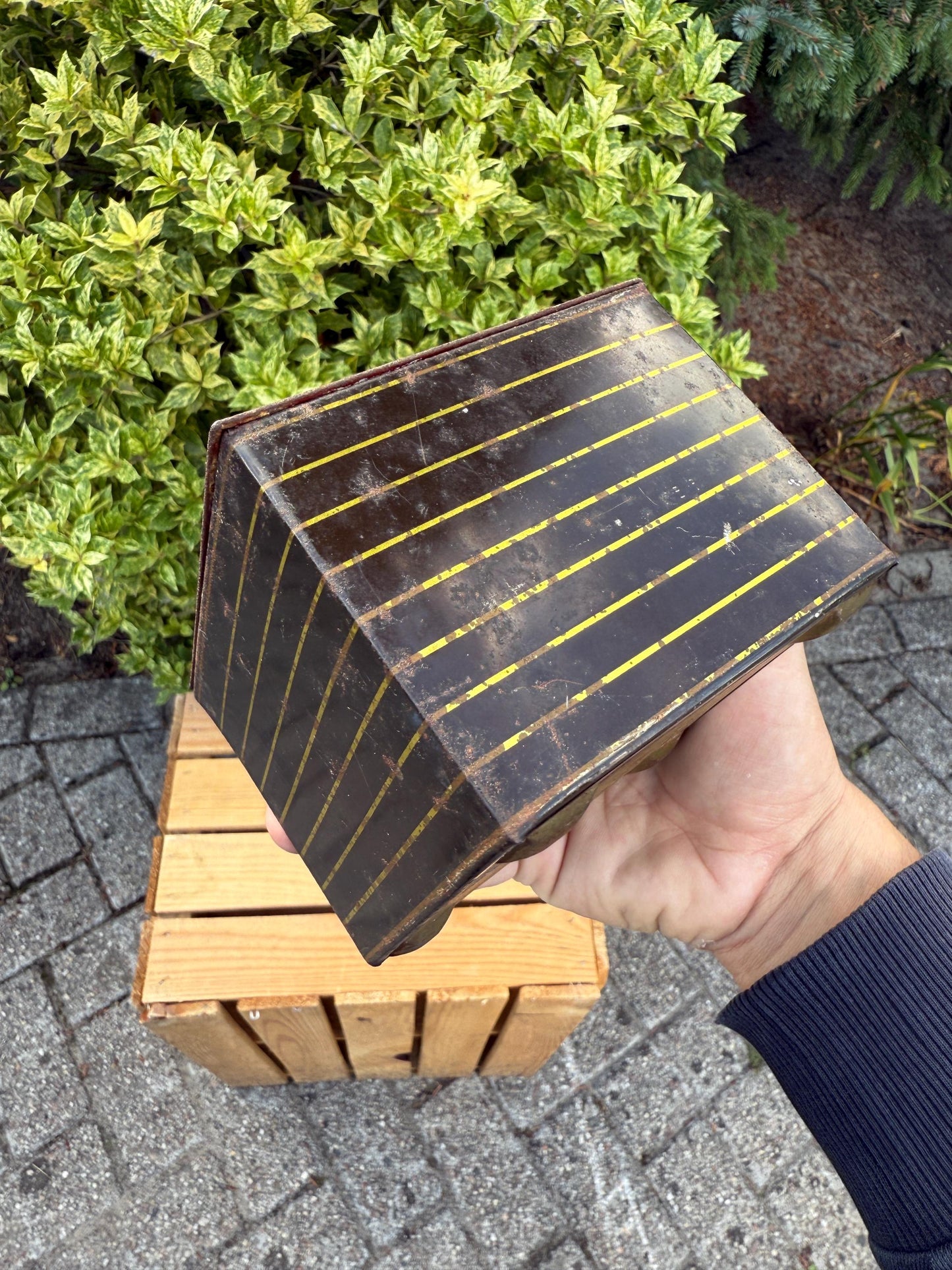 Small Vintage Cote DOr Tin, Antique Metal Canister With Lid, Chocolate Advertising Box, Collectible Storage Tin, Vintage Candy Container