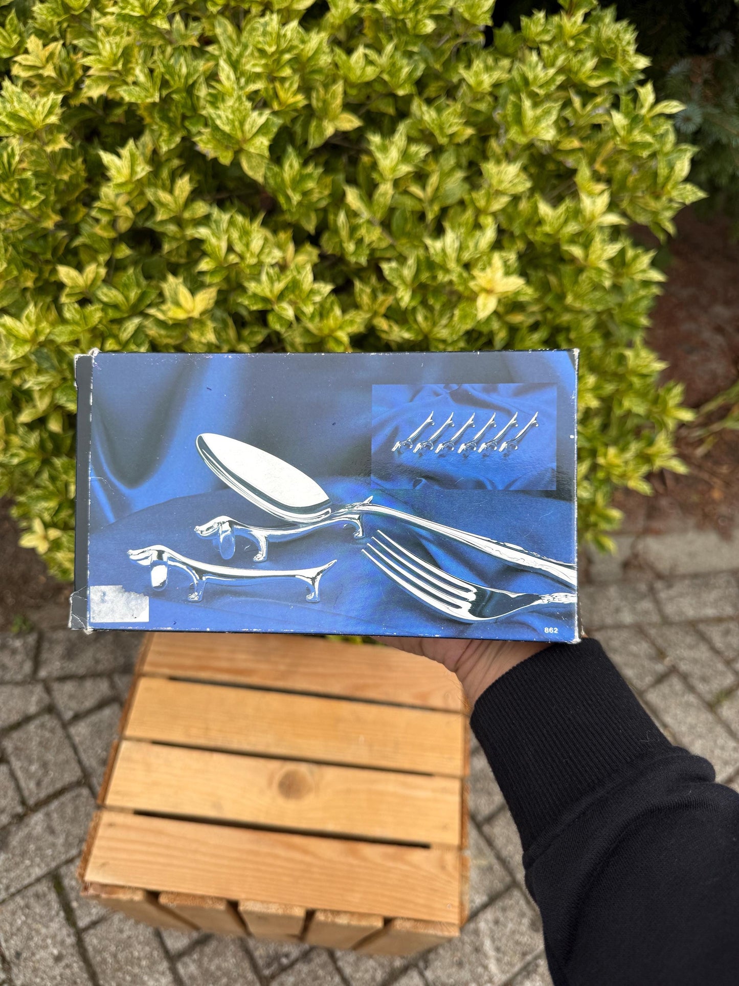 Set of 6 Silver-Plated Teckel Knife Holders, Vintage Dachshund Cutlery Rests, Elegant Dining Accessories, Perfect Christmas Gift