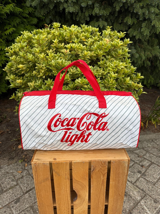 Vintage Coca Cola Light Sports Bag, Retro Home Bar Decor, Weekend Duffel Bag, Man Cave Gift Idea, American Diner Decor