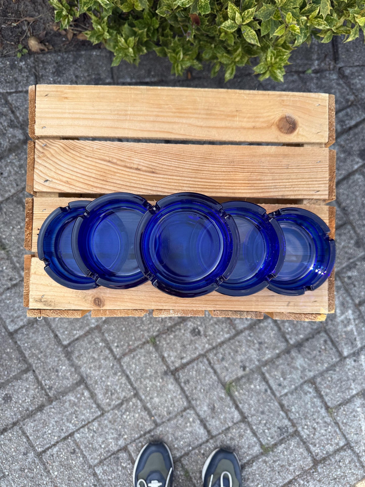 Vintage Blue Glass Camel Ashtray, French Advertising Ashtray, Made In France, Cigarette Cigar Tray, Vintage Barware Collectible