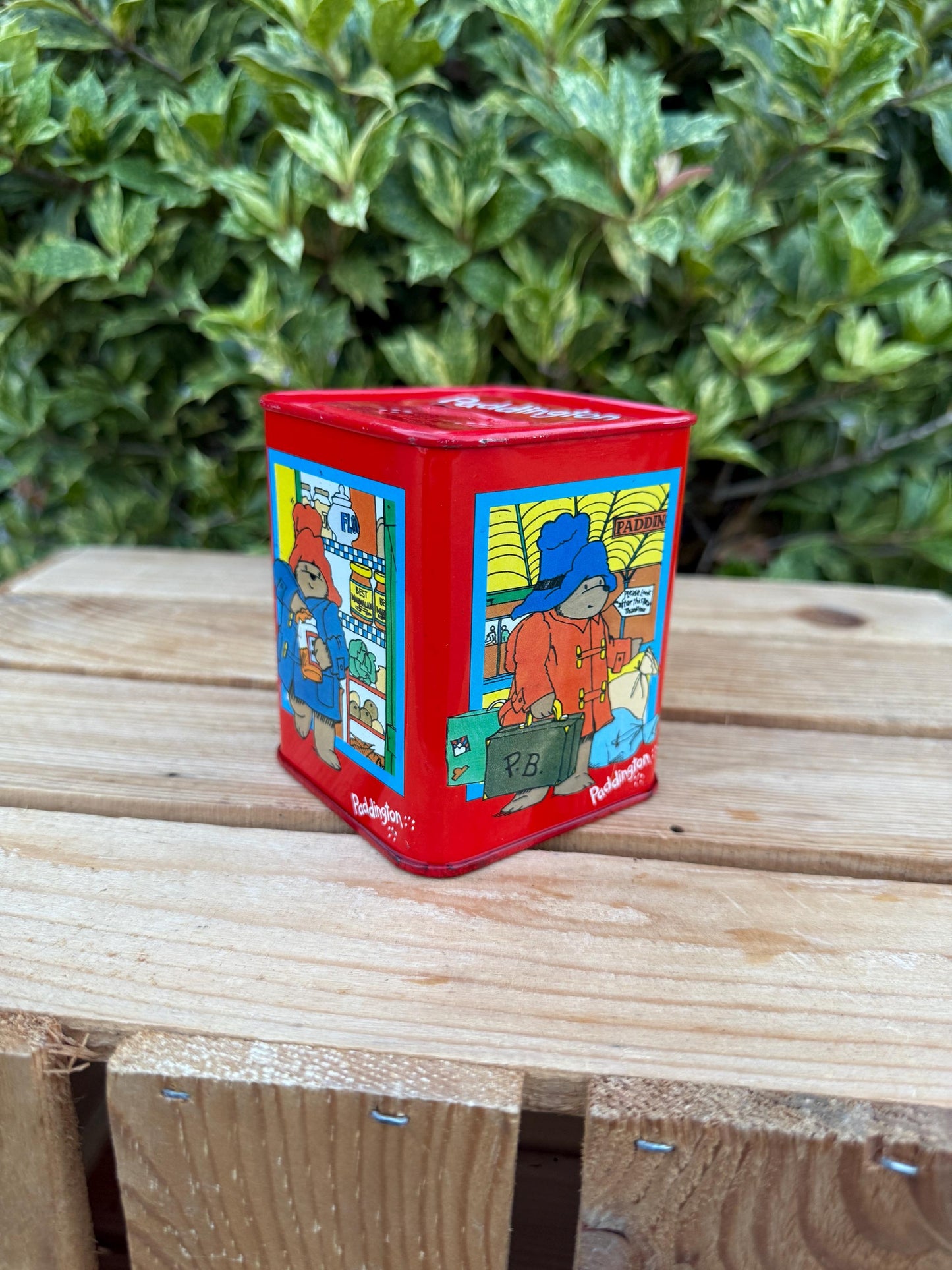 Vintage Paddington Bear Money Bank 1999, Metal Coin Bank, Childrens Savings Box, Collectible Paddington Bear Figurine Bank, British Toy