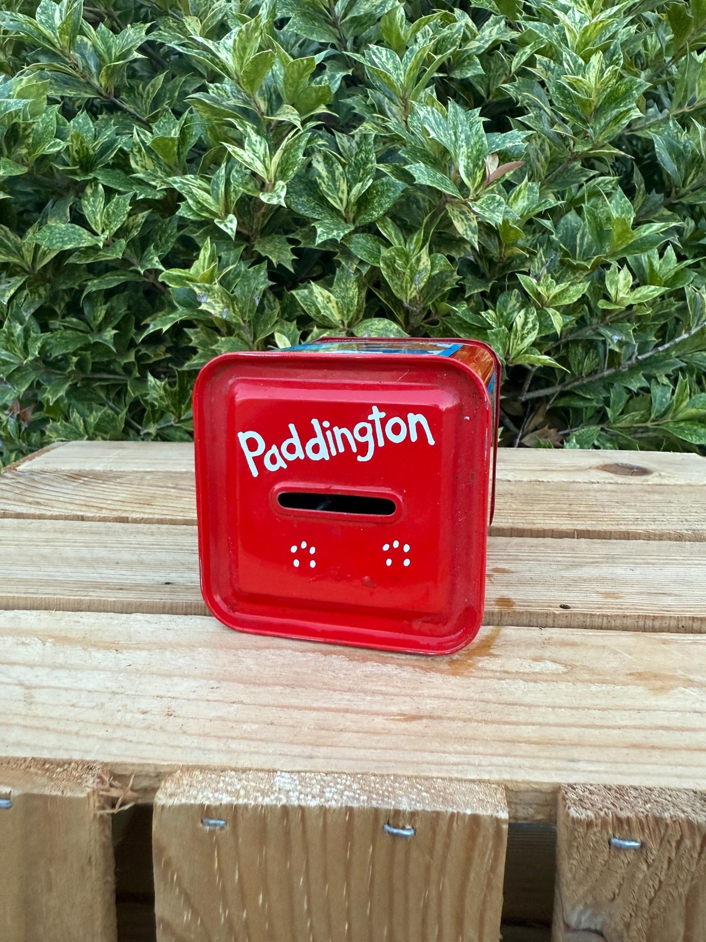 Vintage Paddington Bear Money Bank 1999, Metal Coin Bank, Childrens Savings Box, Collectible Paddington Bear Figurine Bank, British Toy
