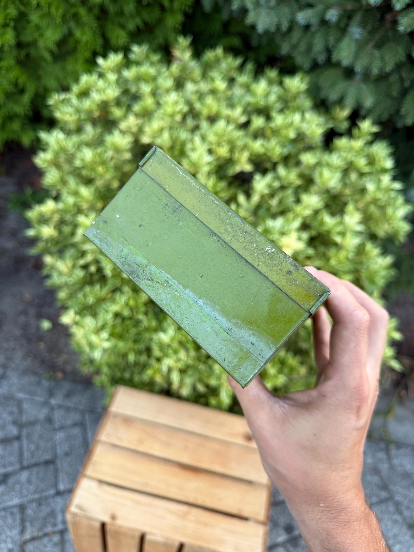 Vintage Verkade Tin, Art Deco Style Metal Storage Box, Nu Elck Syn Sin Collectible Dutch Advertising Tin, Antique Biscuit Cookie Canister