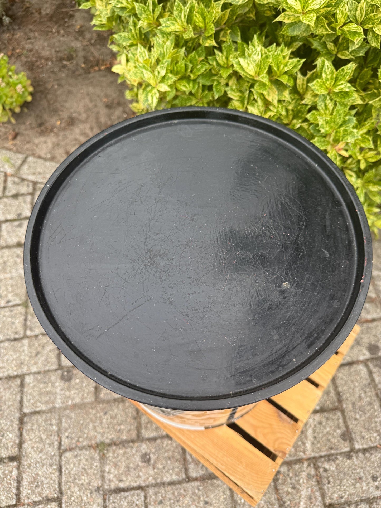 Rare Black & White Scotch Whisky Metal Barrel, Italian Made Storage Container And Stool, Collectible Bar Furniture, Vintage Liquor Display